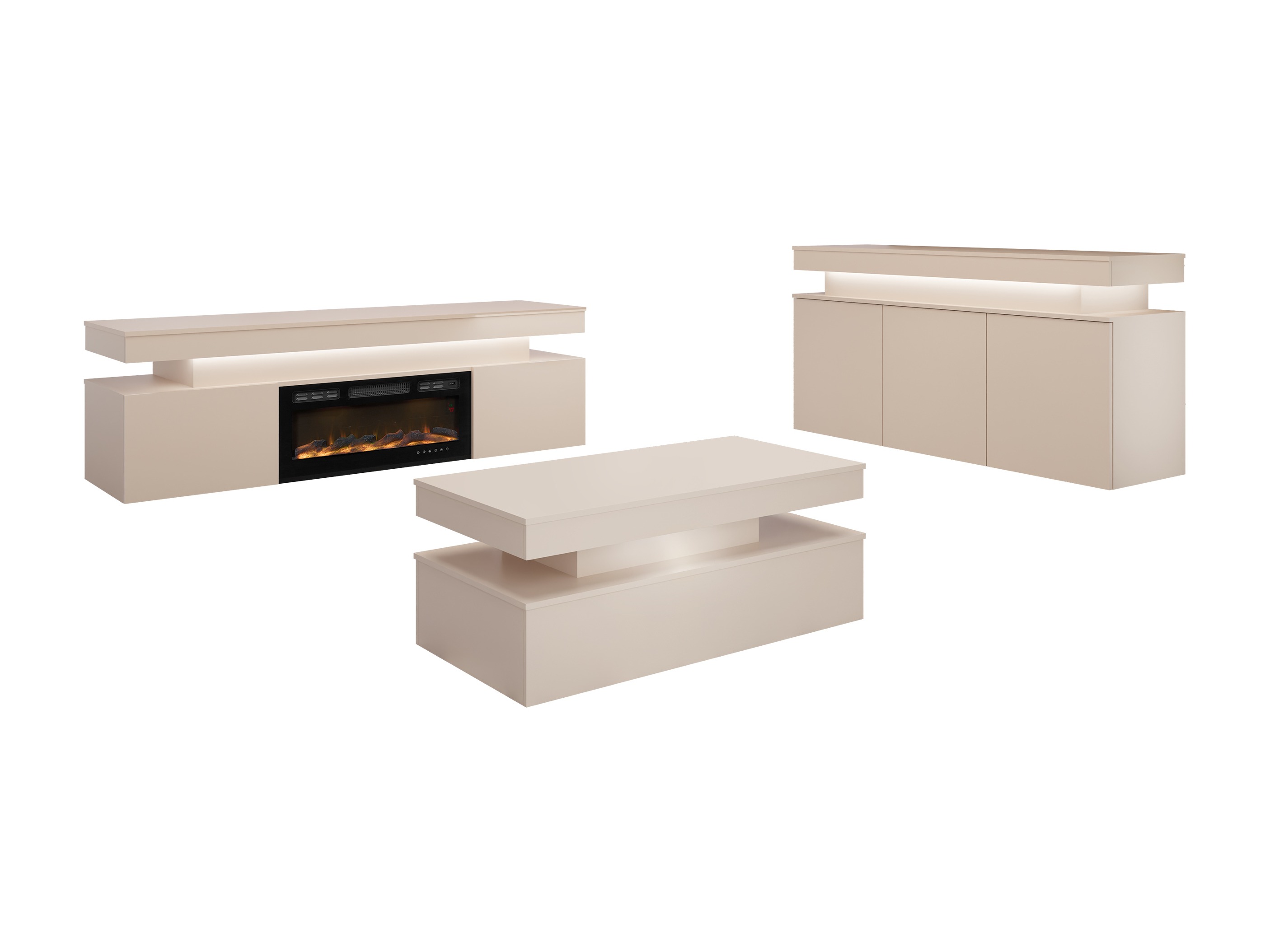 Woonkamerset Monfero 106 (Lichtbruin)