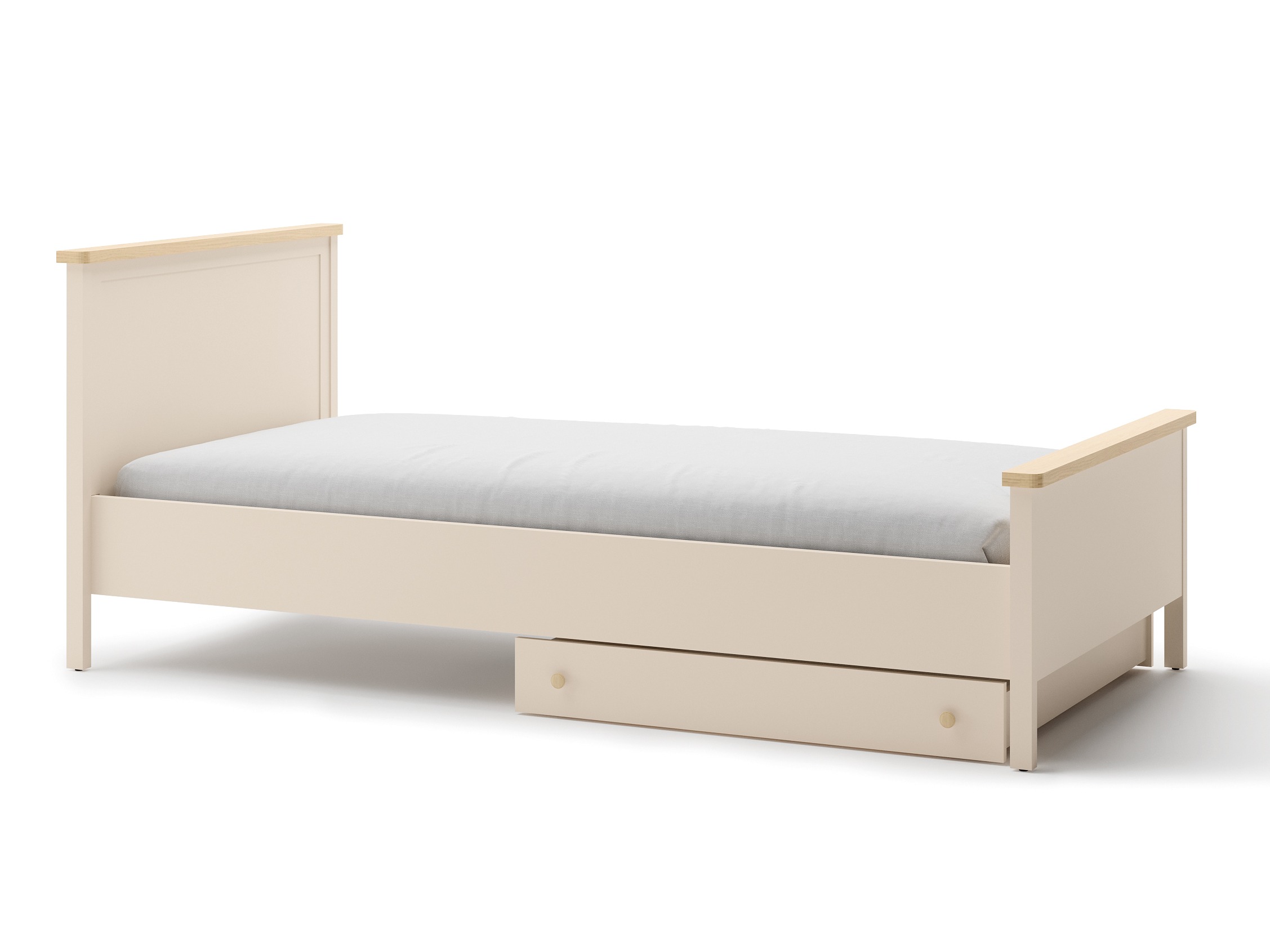 Bed Romelbo 148 (Beige + Eiken)