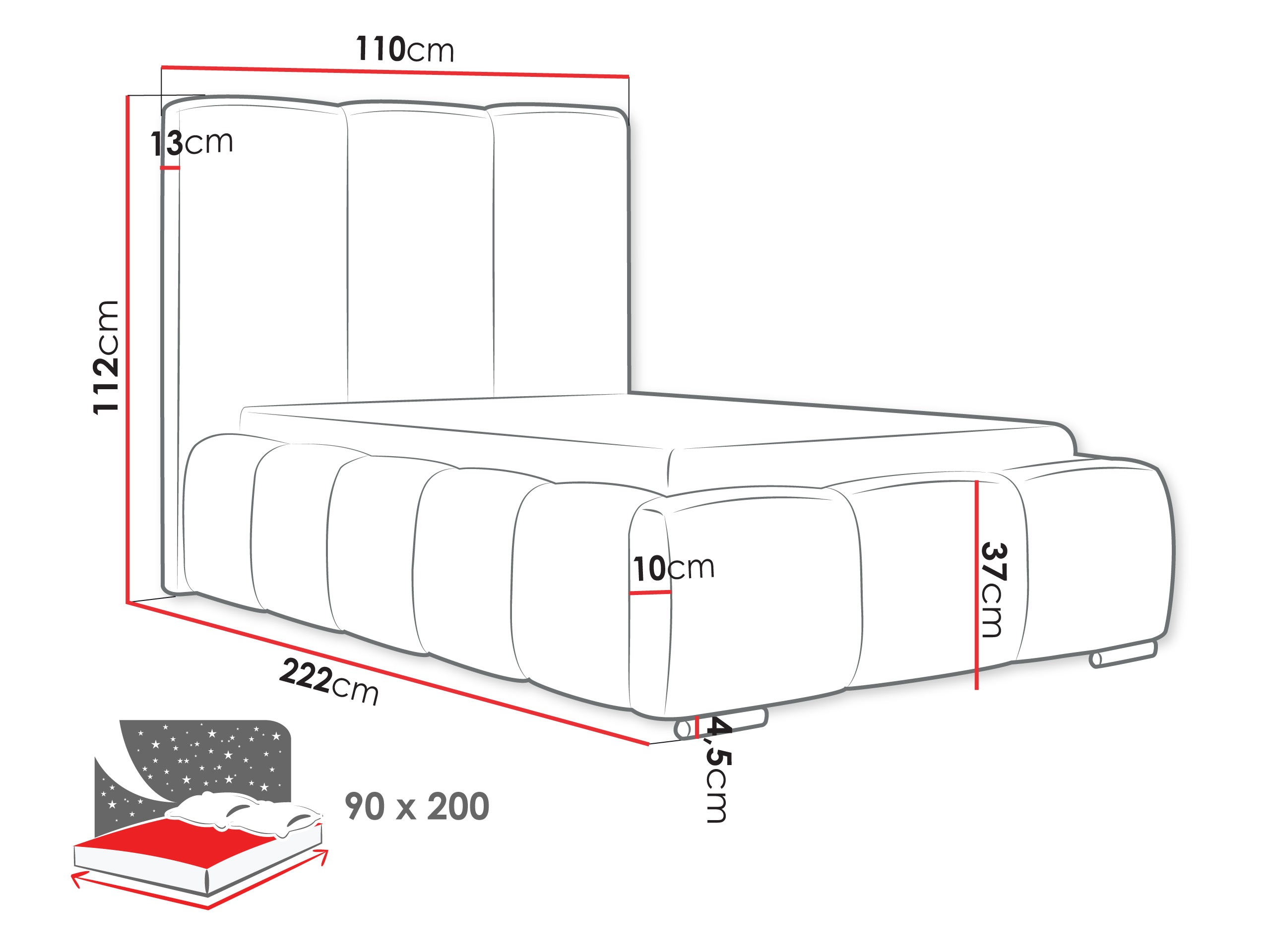 Bed TrendyNest 119 (Kronos 46)