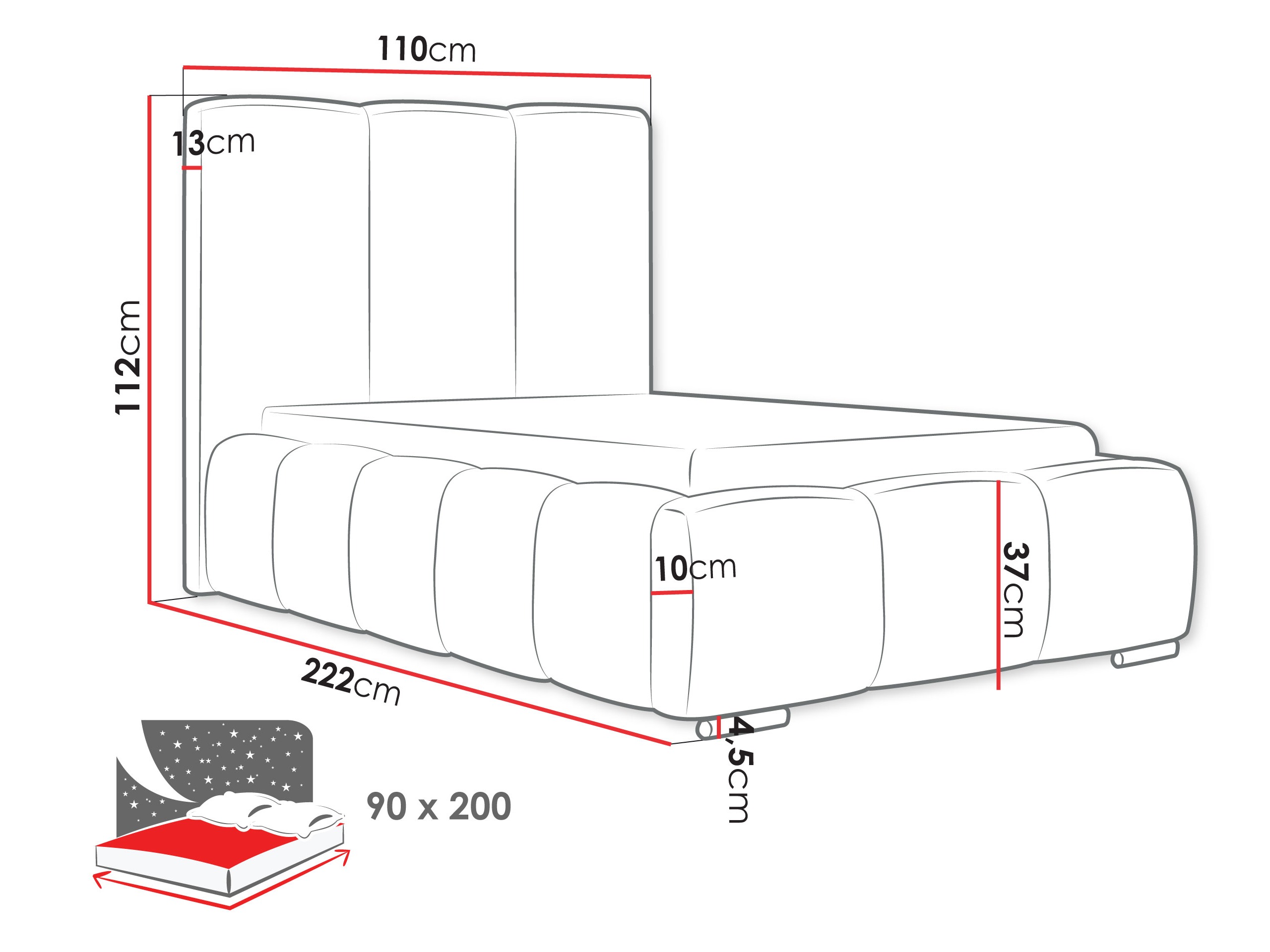 Bed TrendyNest Alceus II (Paros 02)