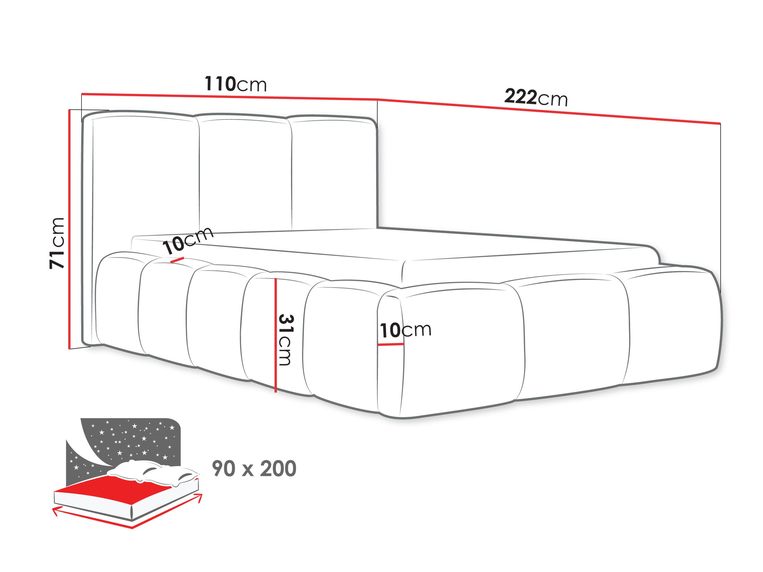 Bed TrendyNest Vulpora II (Abriamo 03)