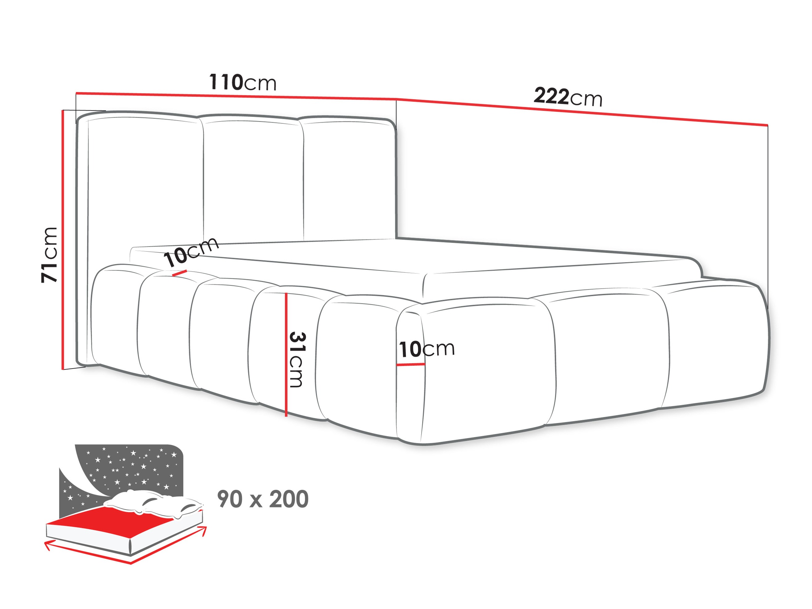 Bed TrendyNest Vulpora II (Abriamo 14)