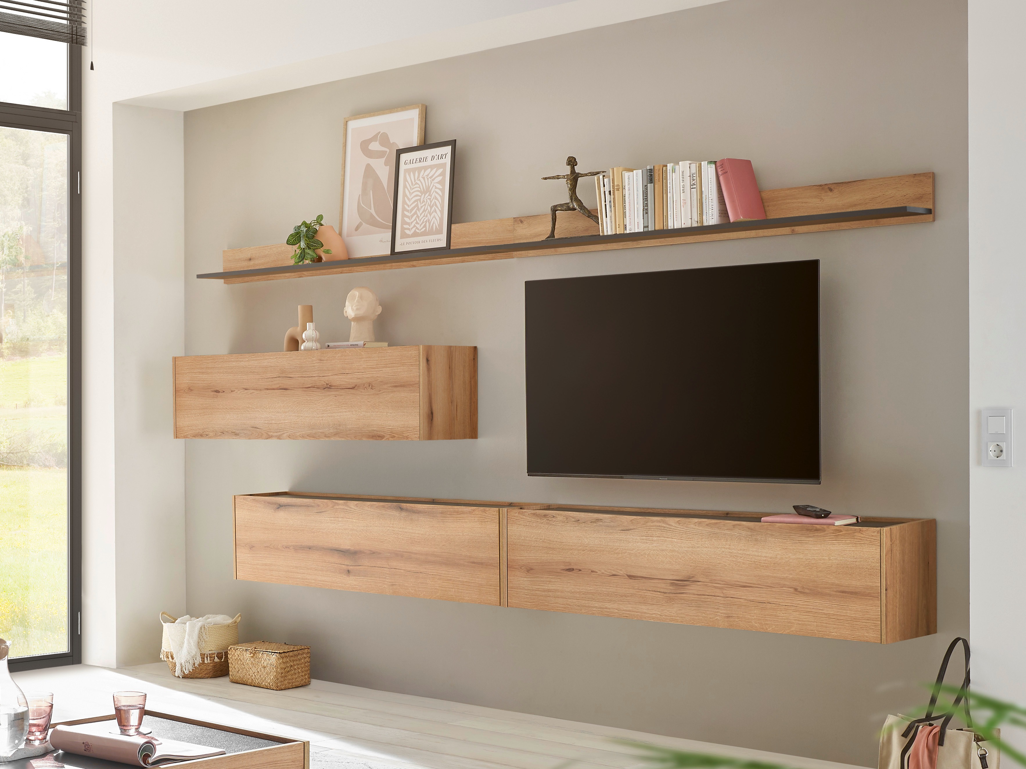 Woonkamerset Elbsori 142 (Eiken + Antraciet)