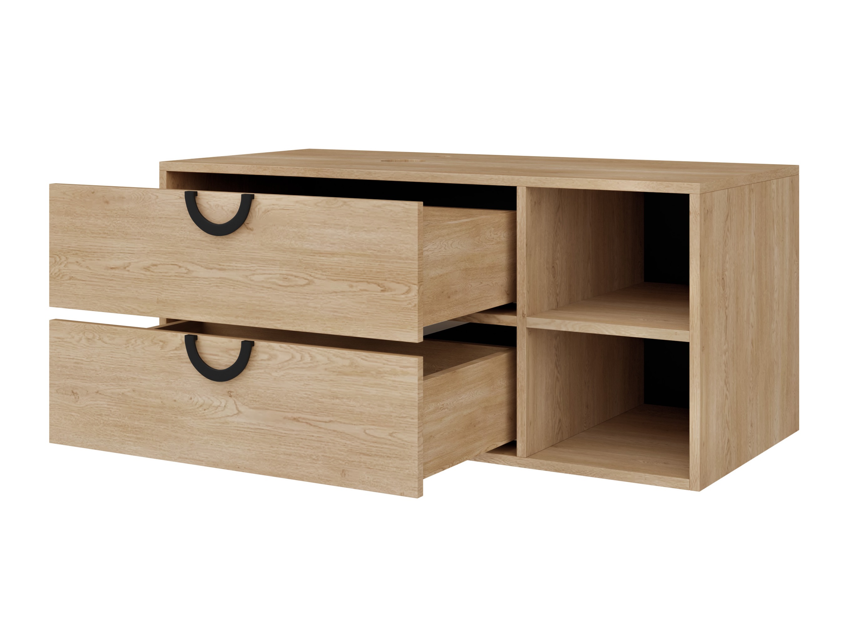 Hangend badkamermeubel voor wastafel Providence 193 (Zwart)