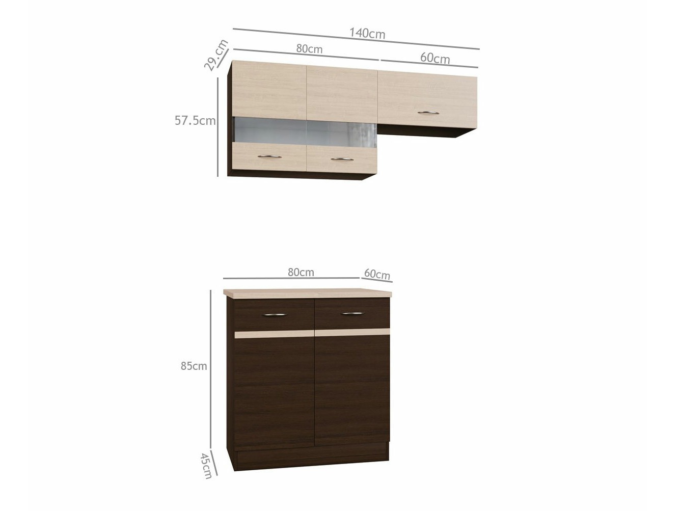 Modulaire keukenset Eli Dark 116