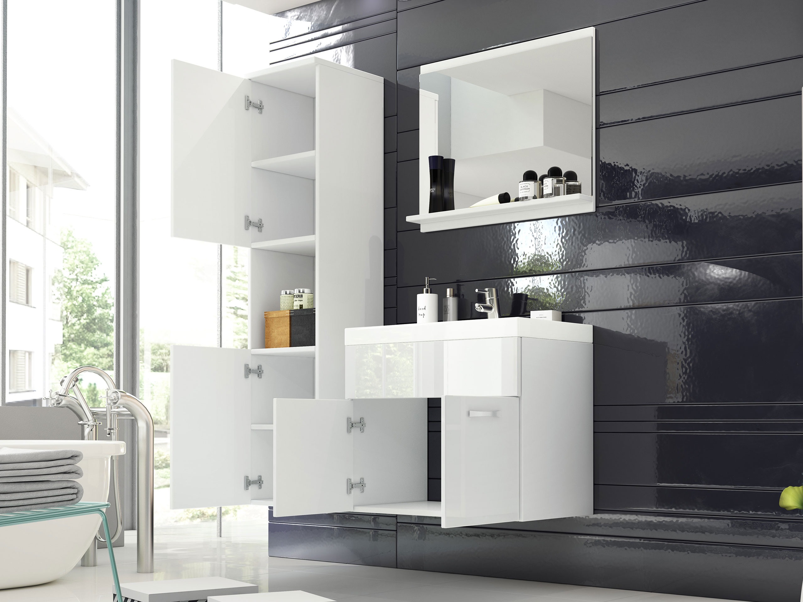 Badkamerset Sarasota 122 (Grafiet)