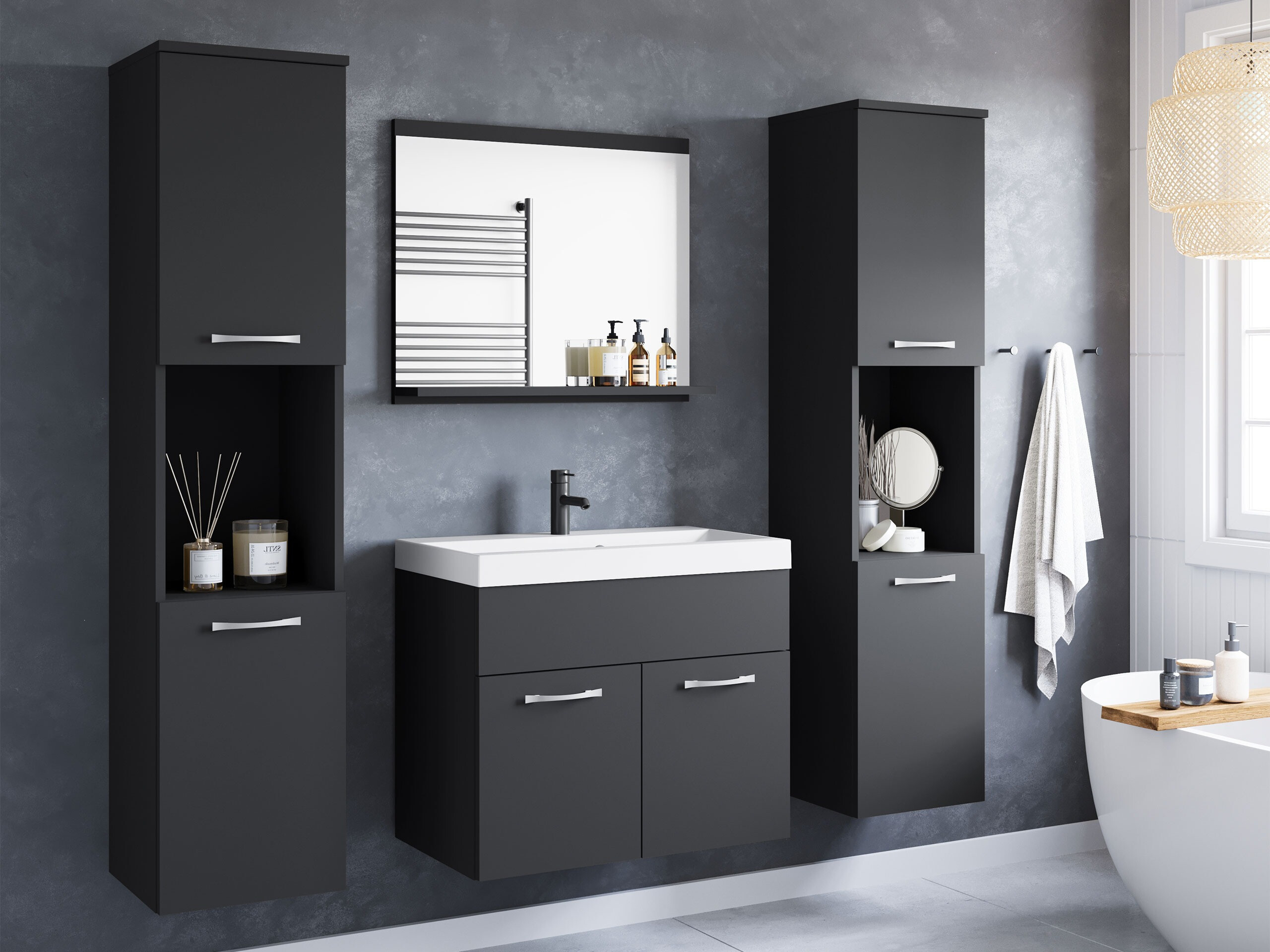 Badkamerset Sarasota 123 (Grafiet)