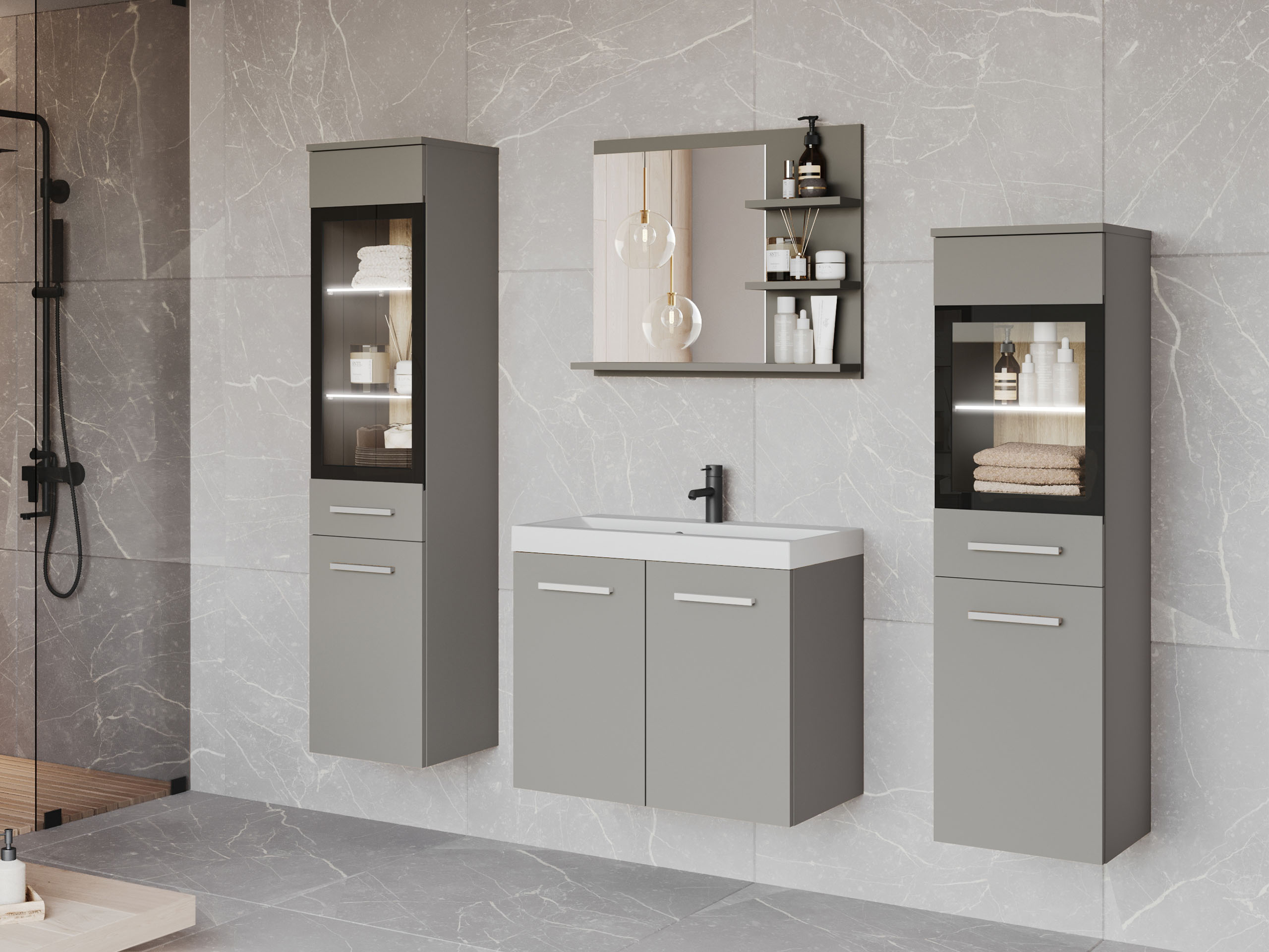 Badkamerset Sarasota 141 (Grijs)