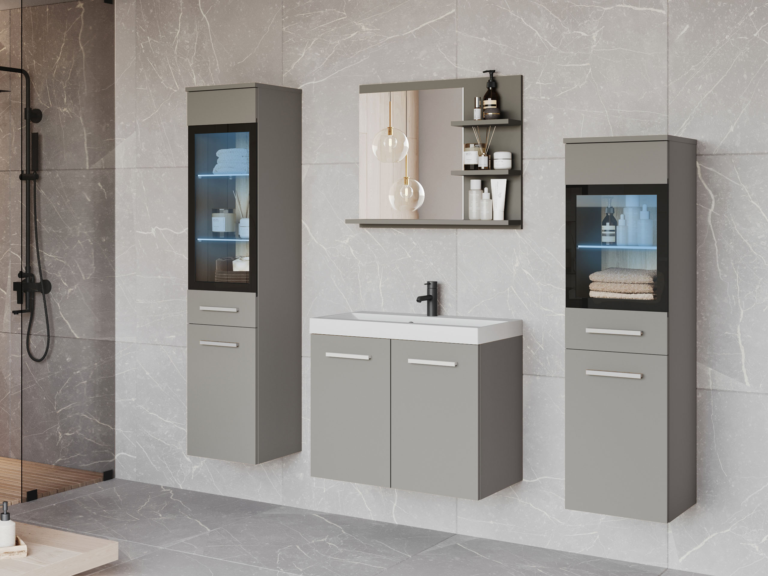 Badkamerset Sarasota 141 (Grijs)