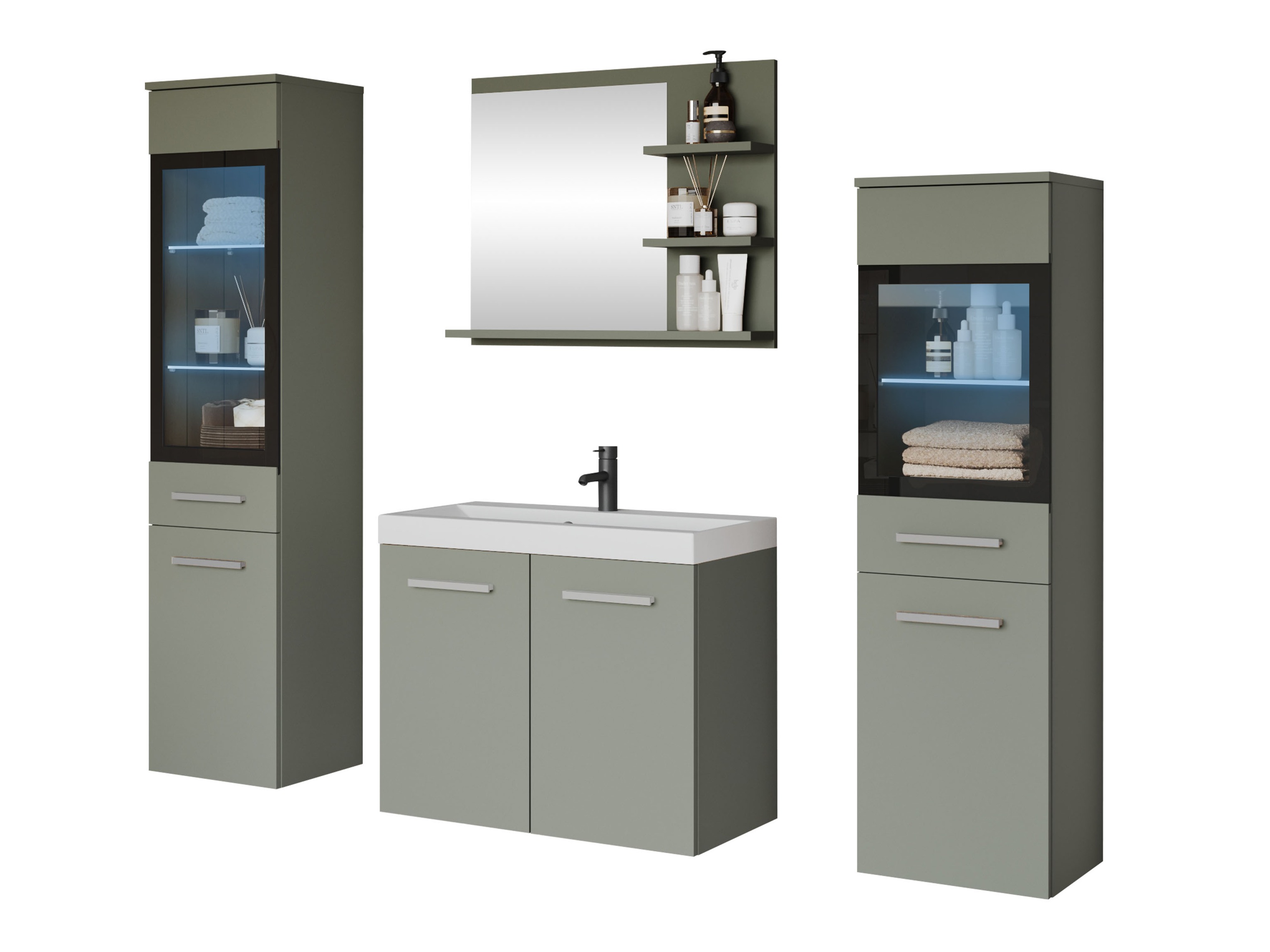 Badkamerset Sarasota 141 (Stoffig groen)