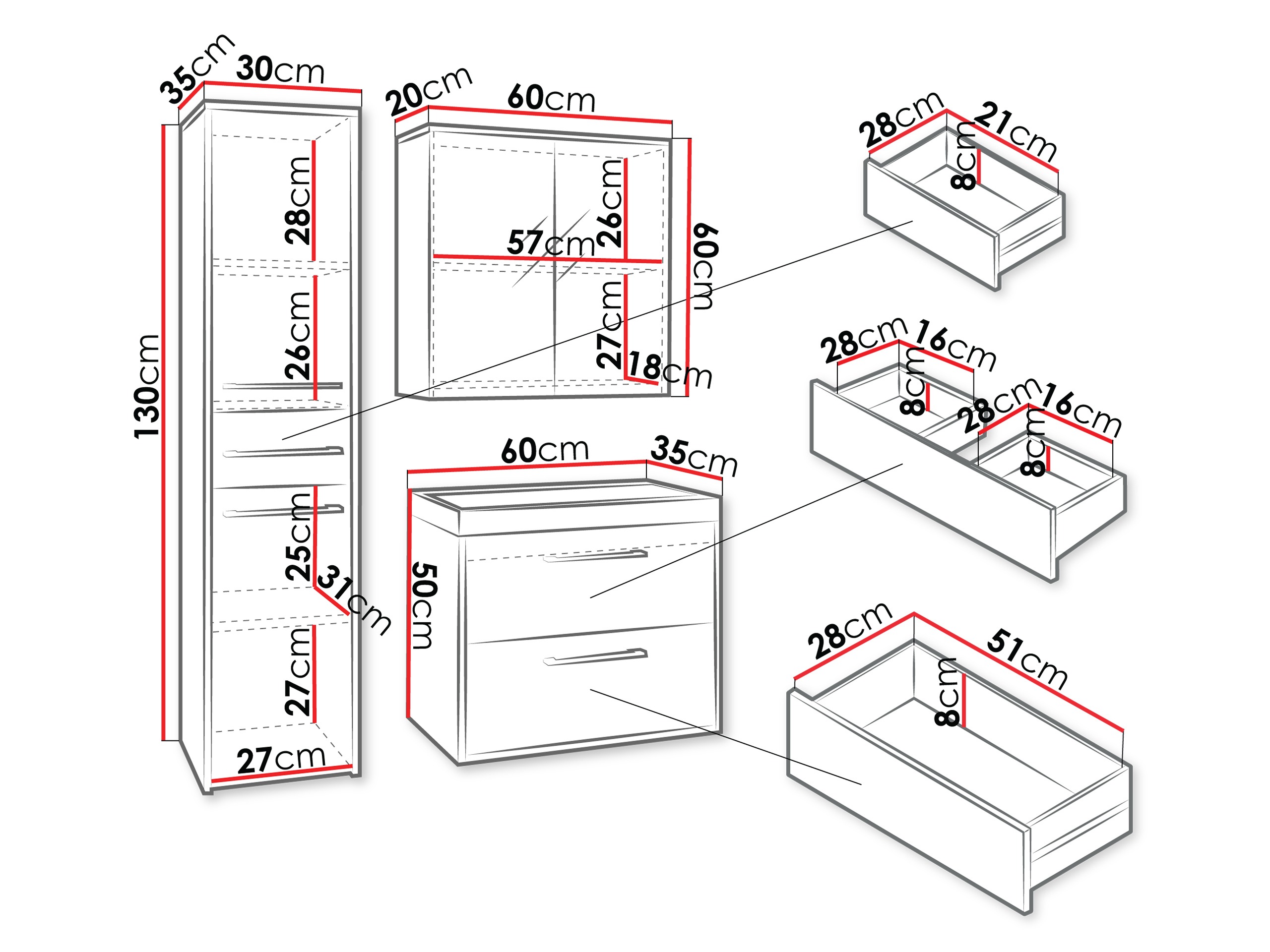 Badkamerset Sarasota 173 (Kasjmier)