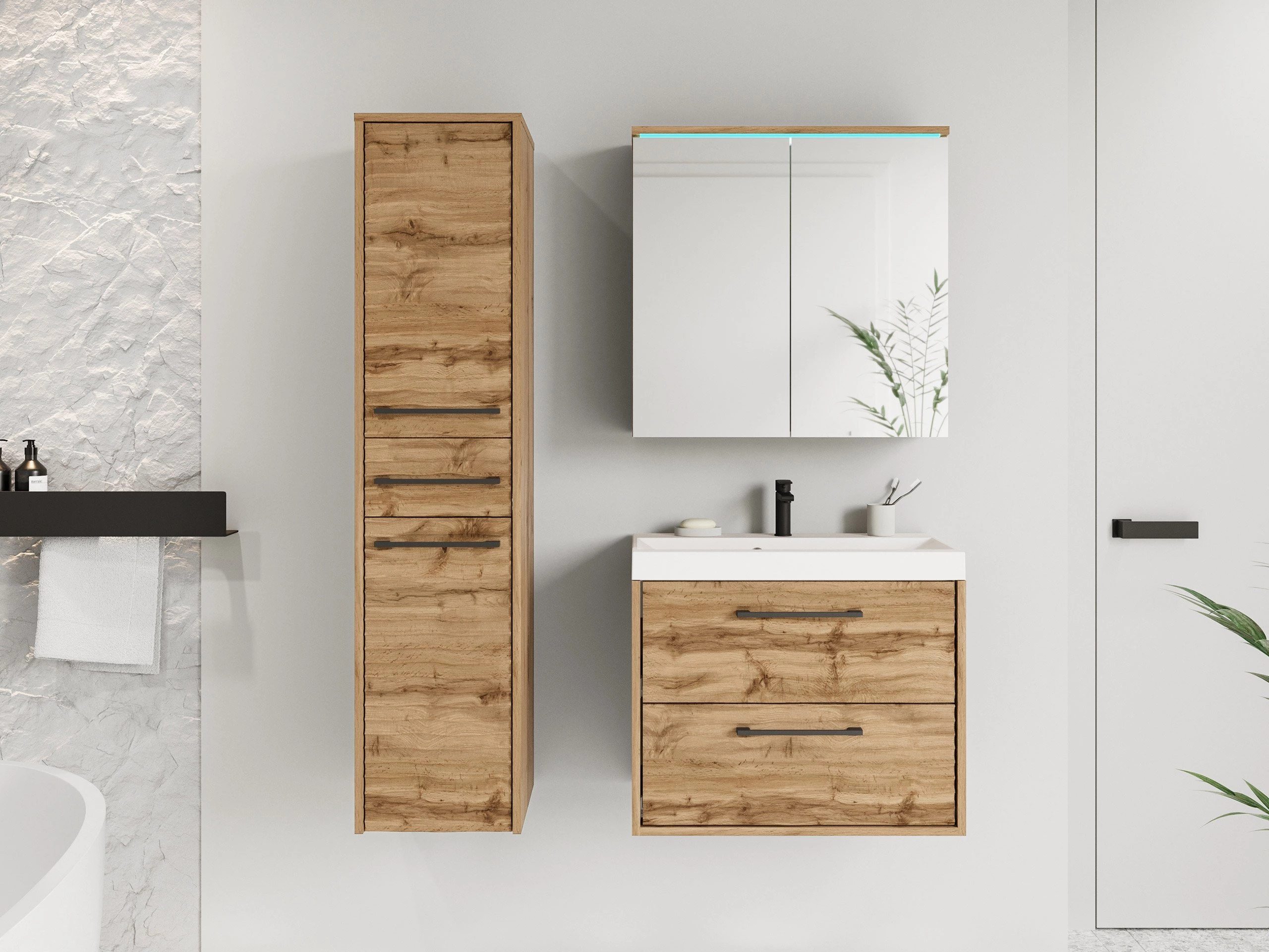 Badkamerset Sarasota 173 (Wotan eik)