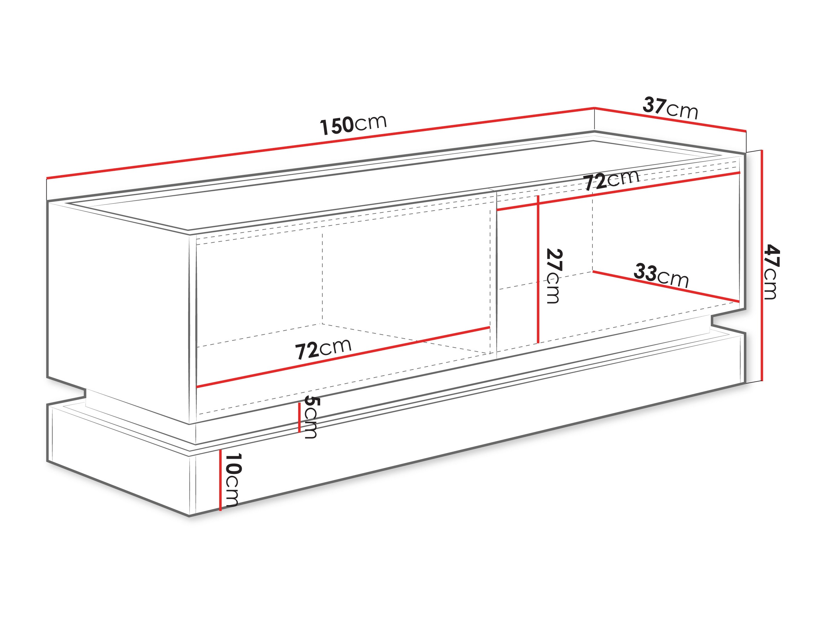TV-meubel Comfivo Tilia I (Lichtbruin + Eiken)