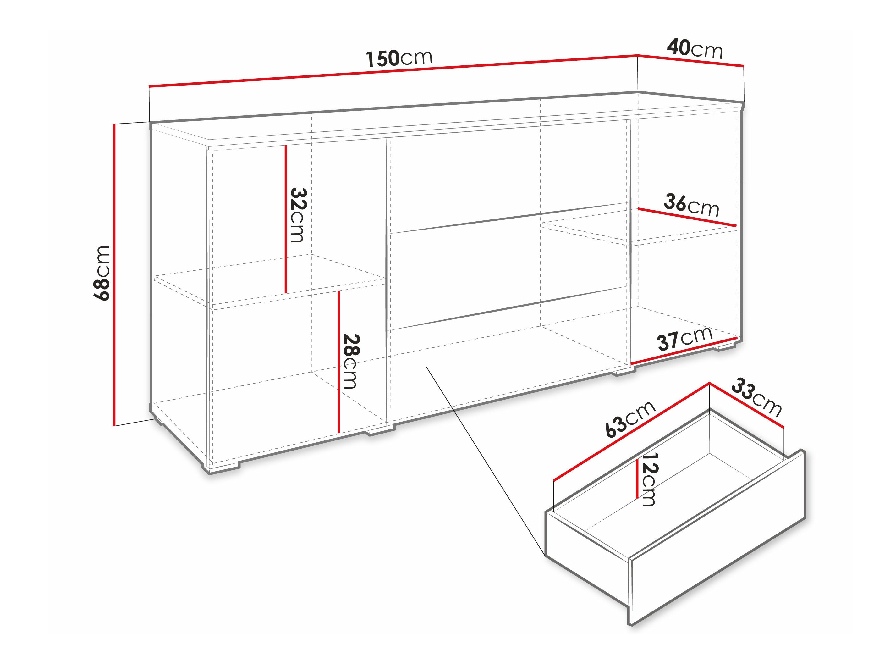 Ladekast Sarasota 142 (Kasjmier)