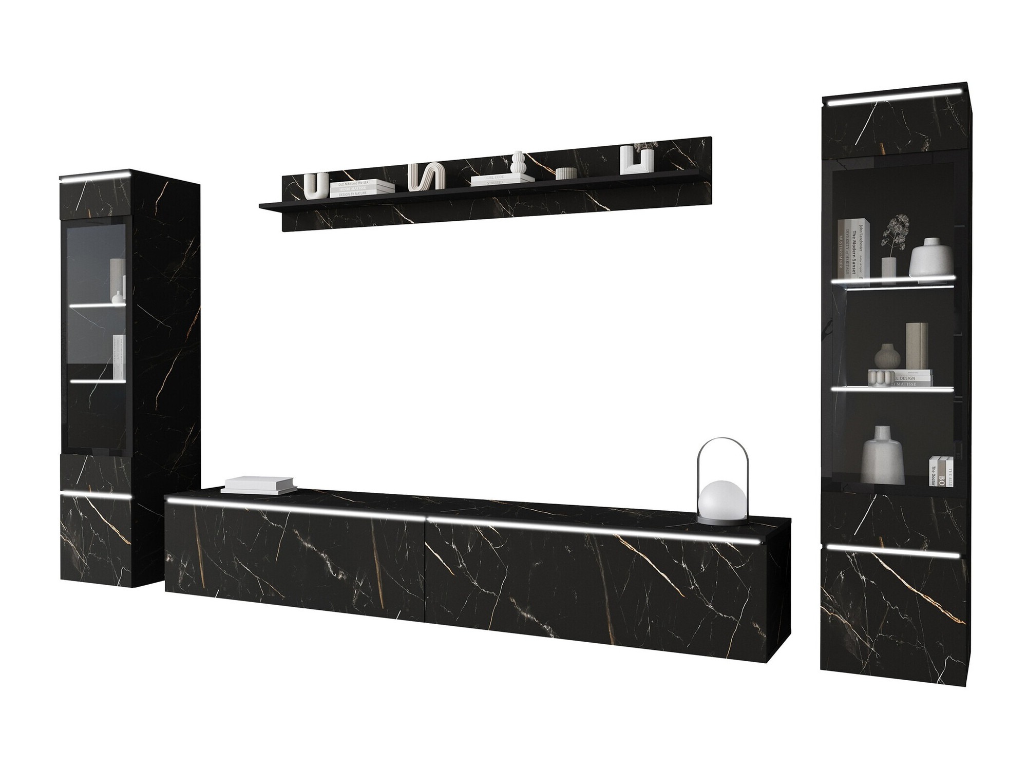 Woonkamerset Sarasota 126 (Zwart marmer)