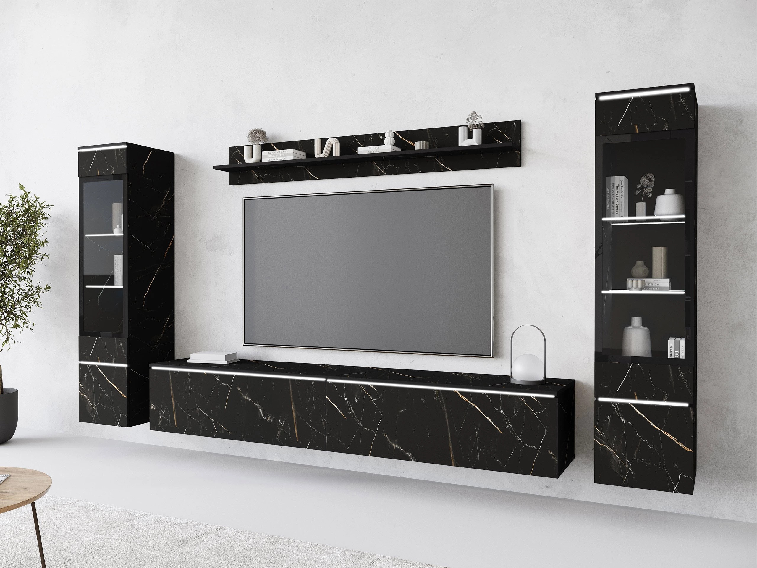 Woonkamerset Sarasota 126 (Zwart marmer)