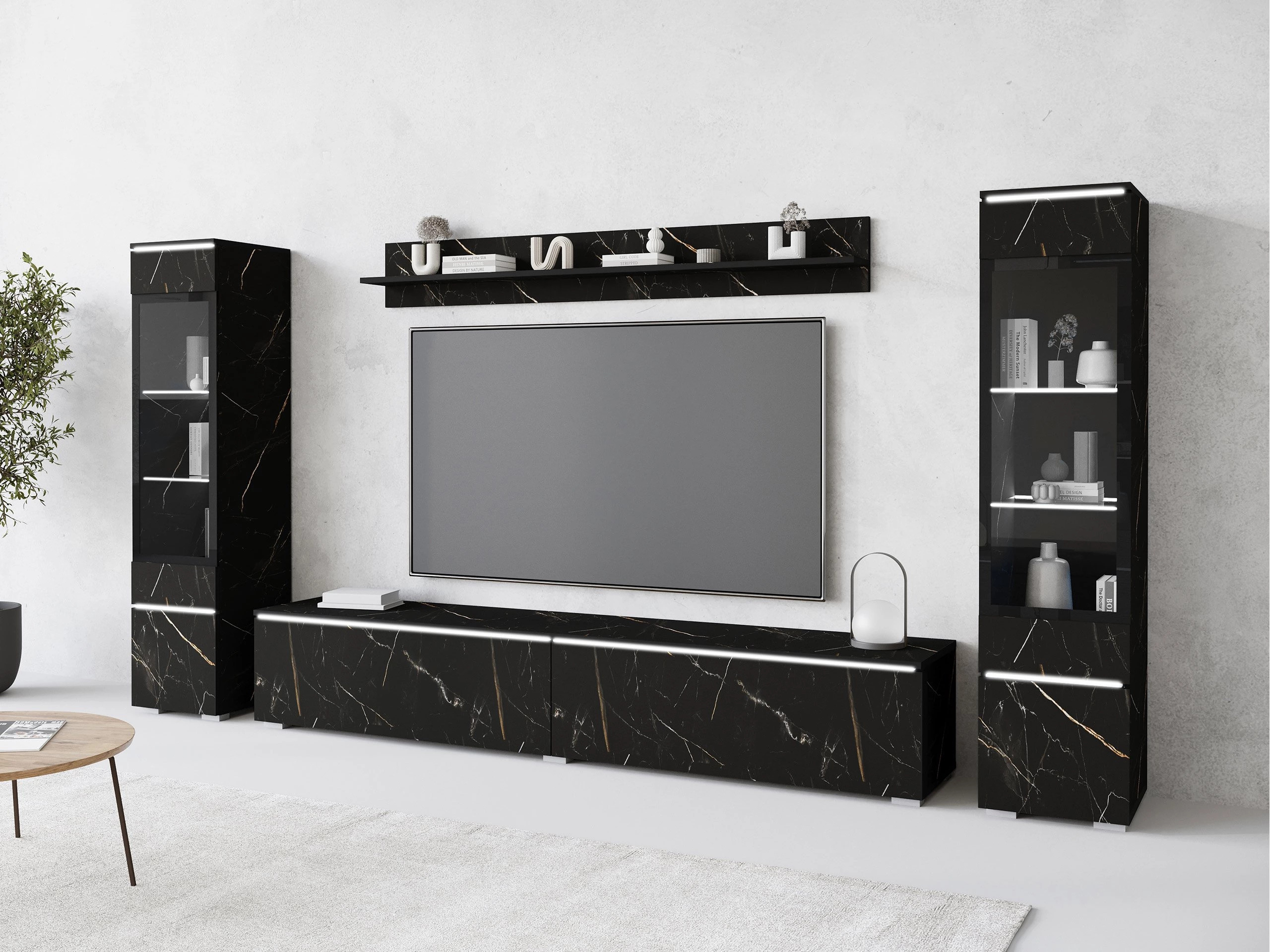 Woonkamerset Sarasota 126 (Zwart marmer)