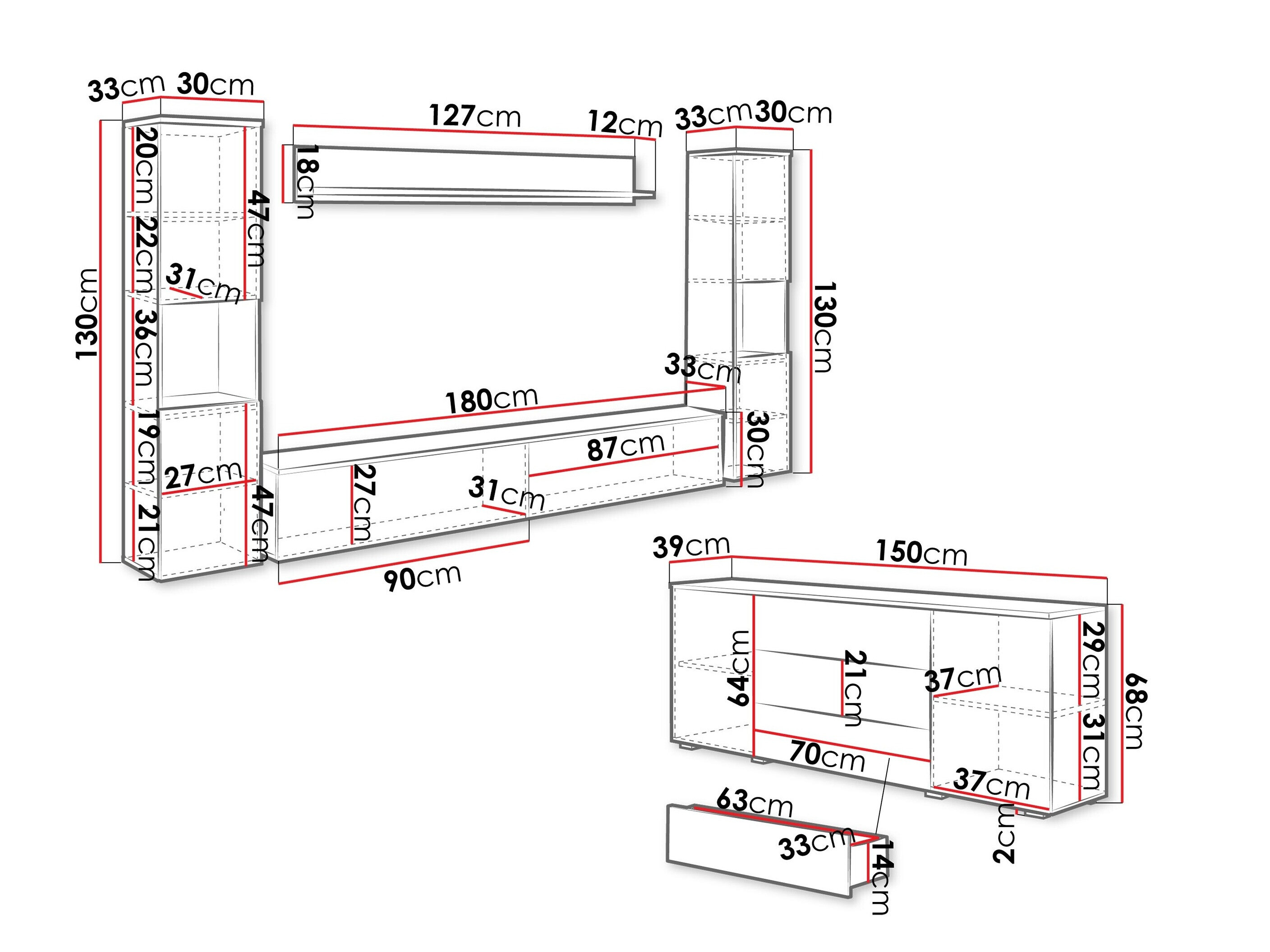 Woonkamerset Sarasota 133 (Kasjmier)