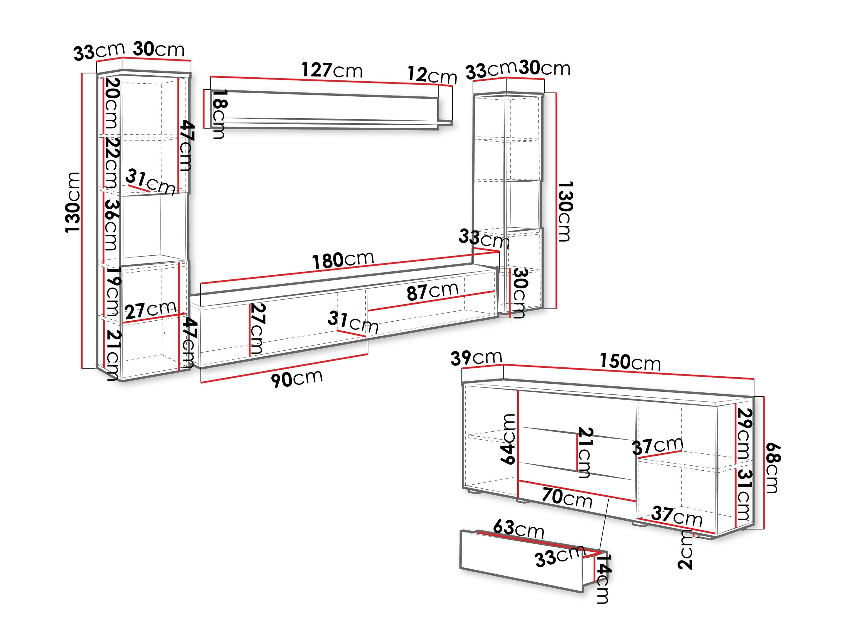 Woonkamerset Sarasota 133 (Kasjmier)