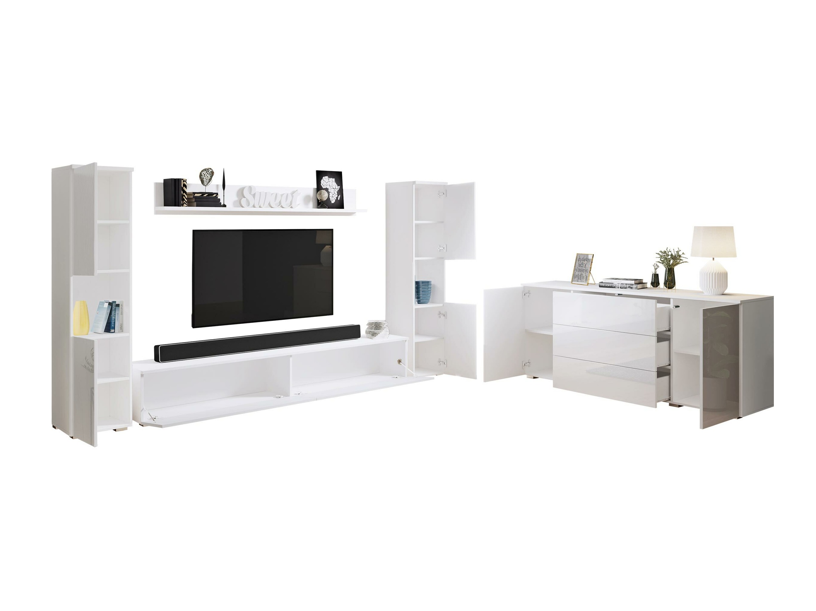 Woonkamerset Sarasota 133 (Matera grijs + Kastanje)