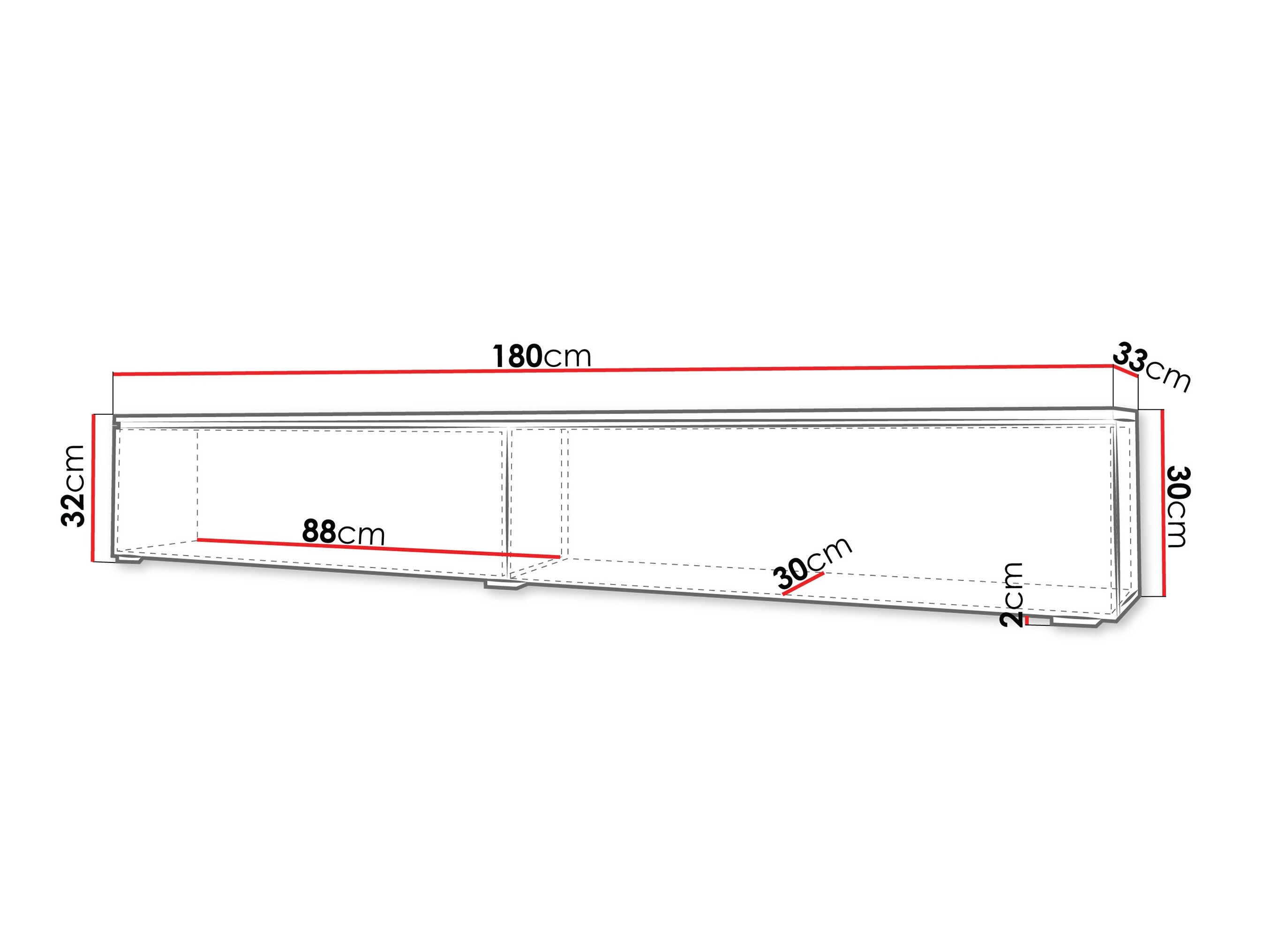 TV-meubel Sarasota 121 (Grijs)