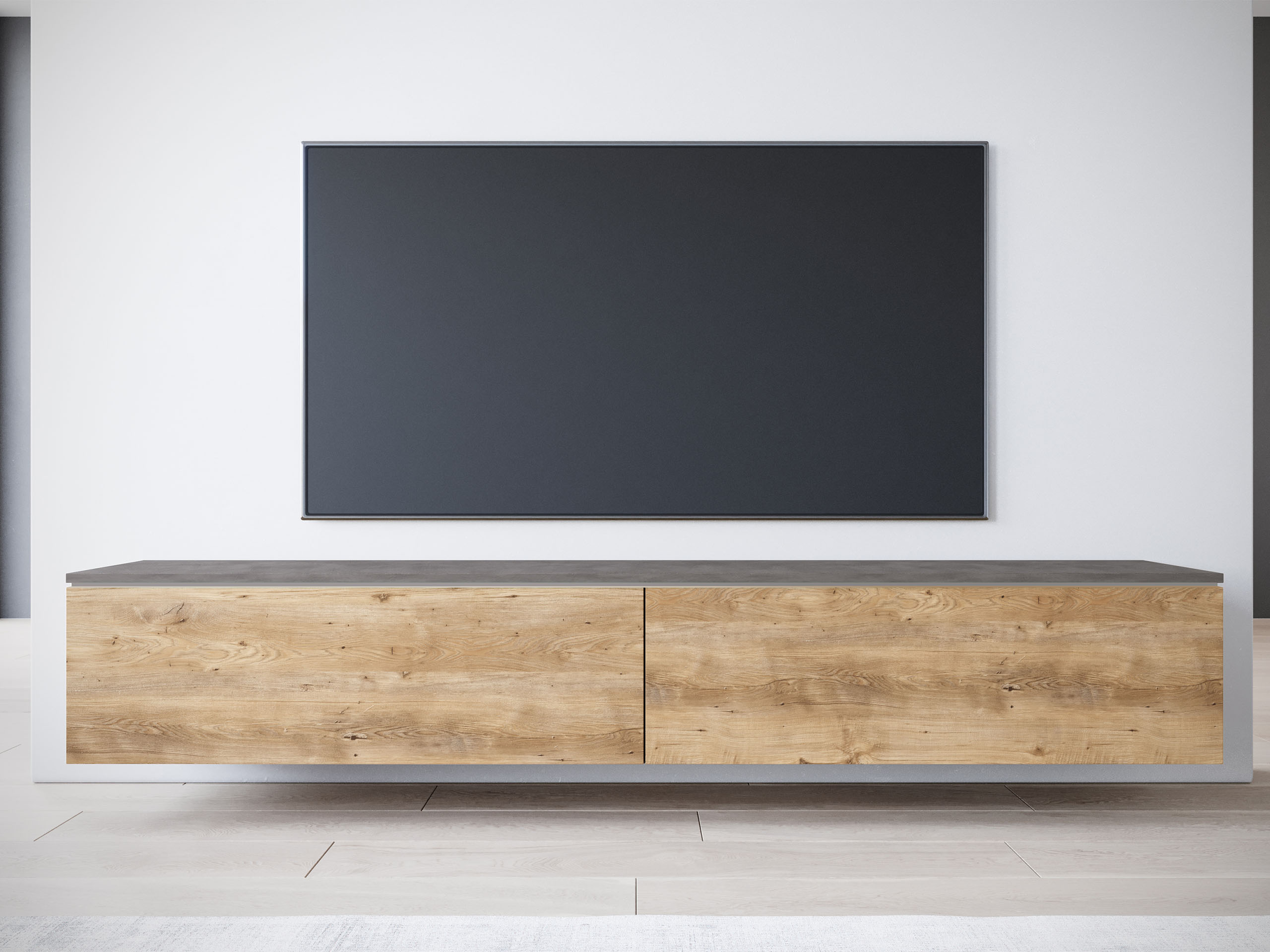 TV-meubel Sarasota 121 (Matera grijs + Kastanje)