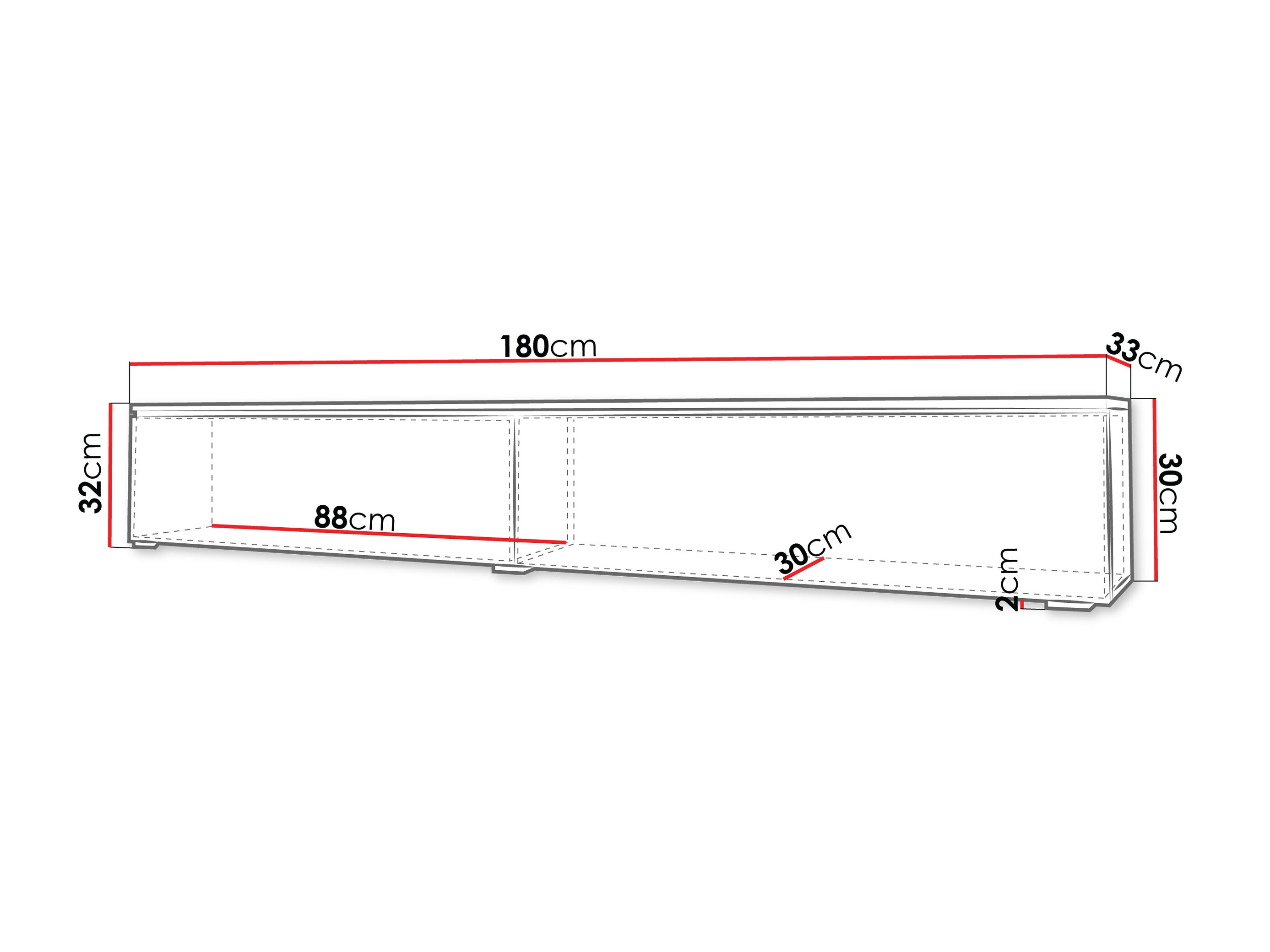 TV-meubel Sarasota 121 (Matera grijs + Kastanje)