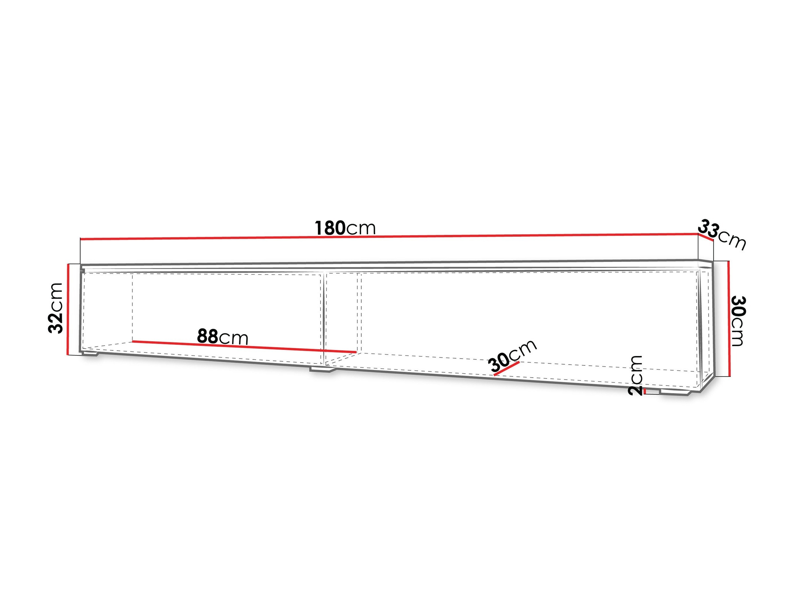 TV-meubel Sarasota 121 (Matera grijs + Kastanje)