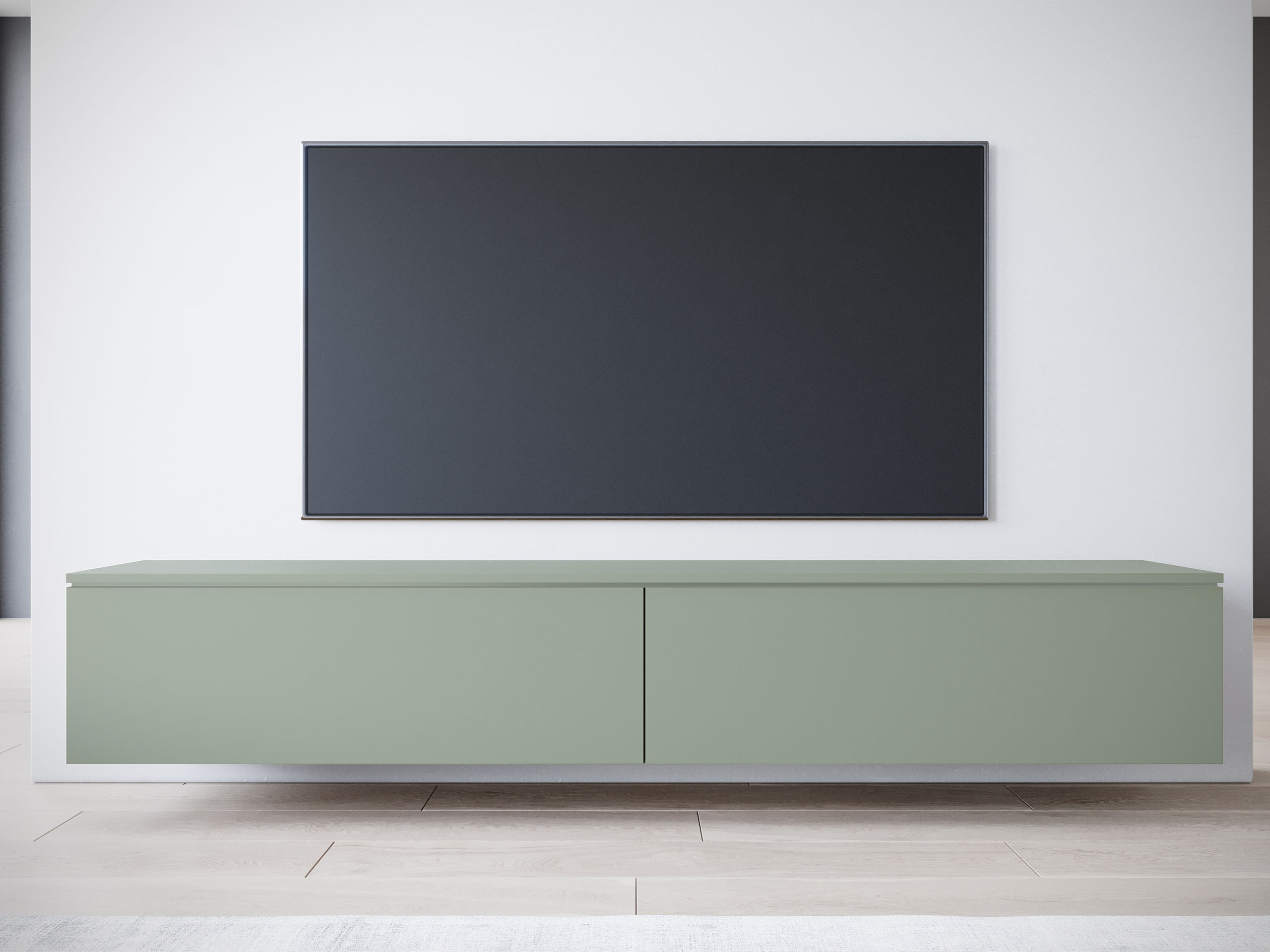 TV-meubel Scientia I (Stoffig groen)