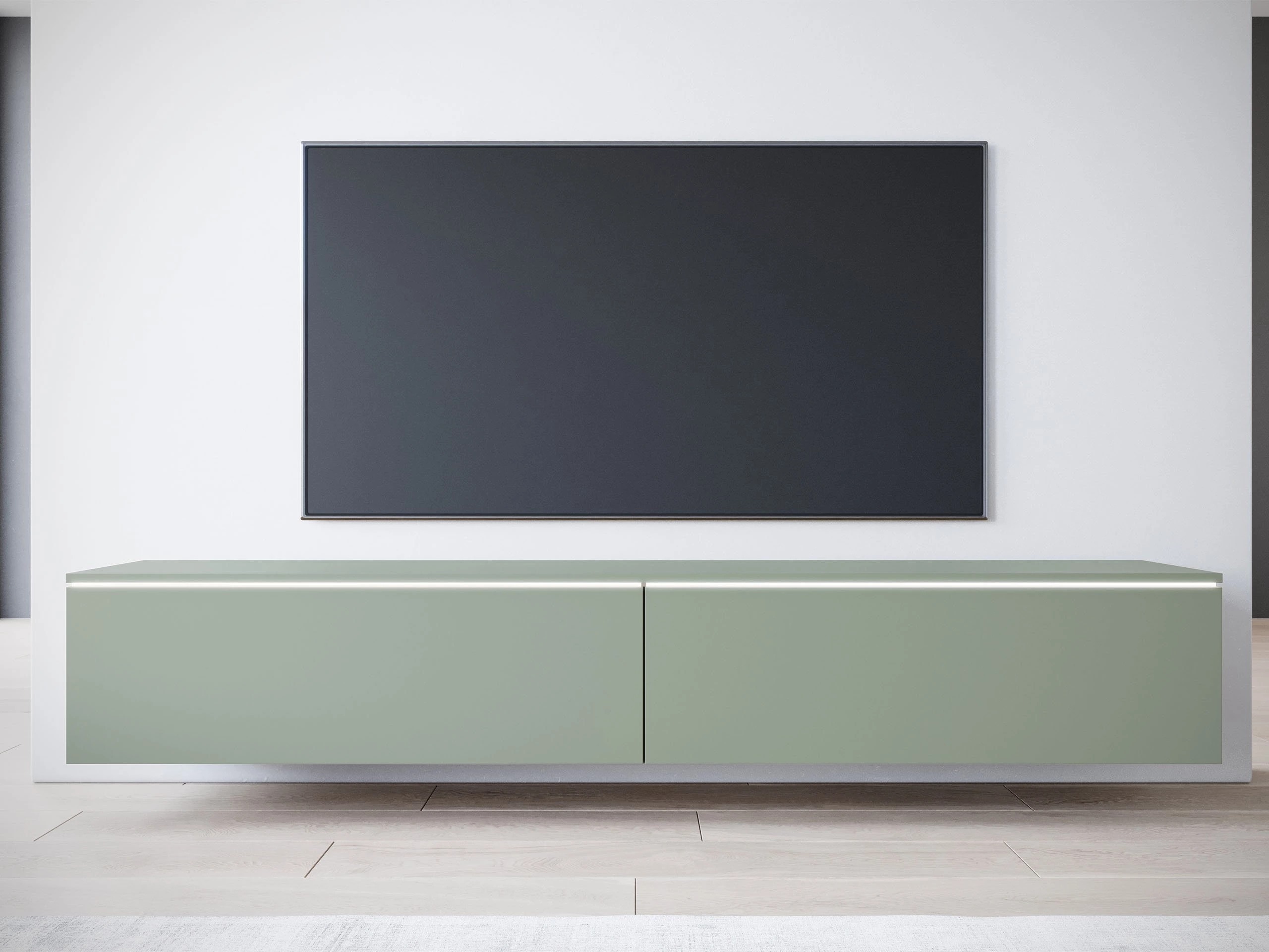TV-meubel Scientia I (Stoffig groen)