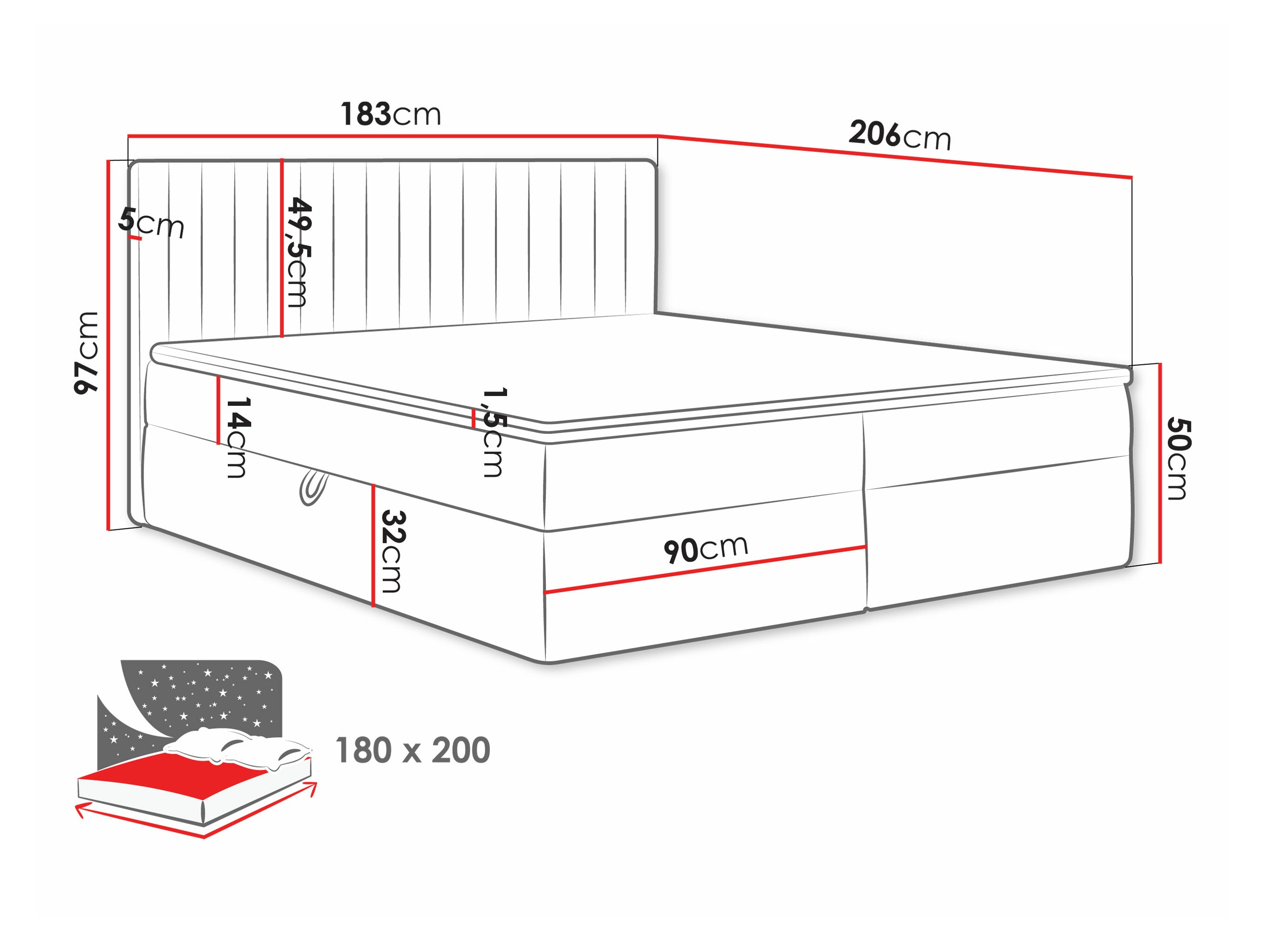 Boxspring Comfivo 481 (Manila 26)