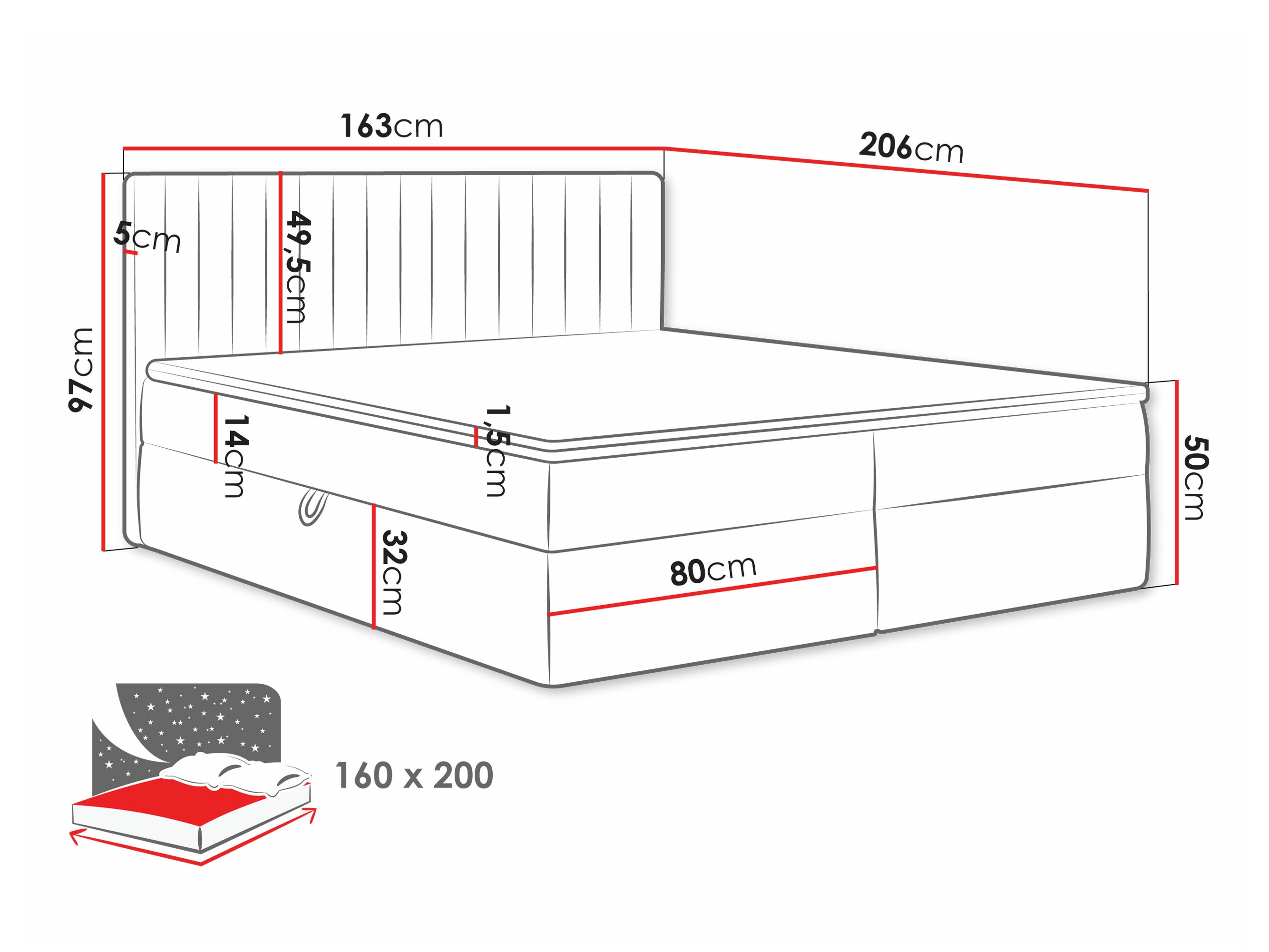 Boxspring Comfivo Apis I (Manila 16)