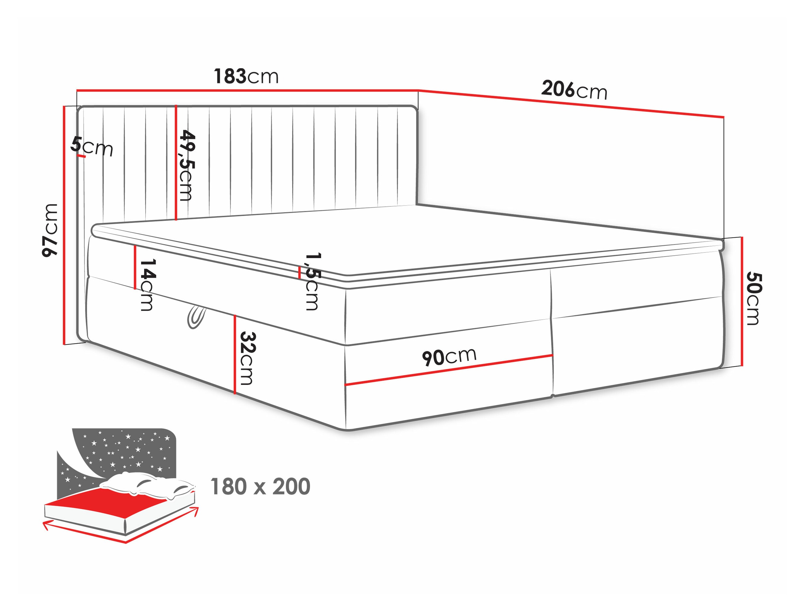 Boxspring Comfivo Apis I (Manila 16)