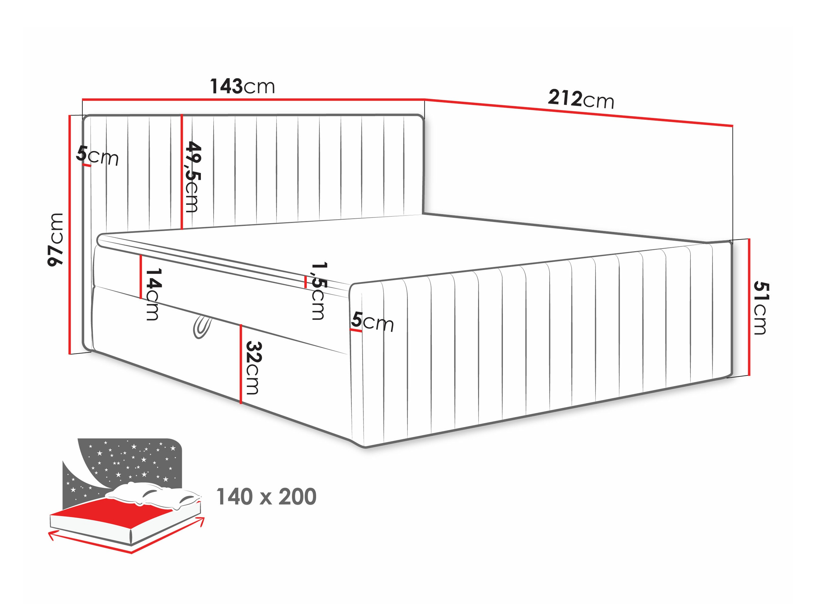 Boxspring Comfivo 482 (Manila 26)