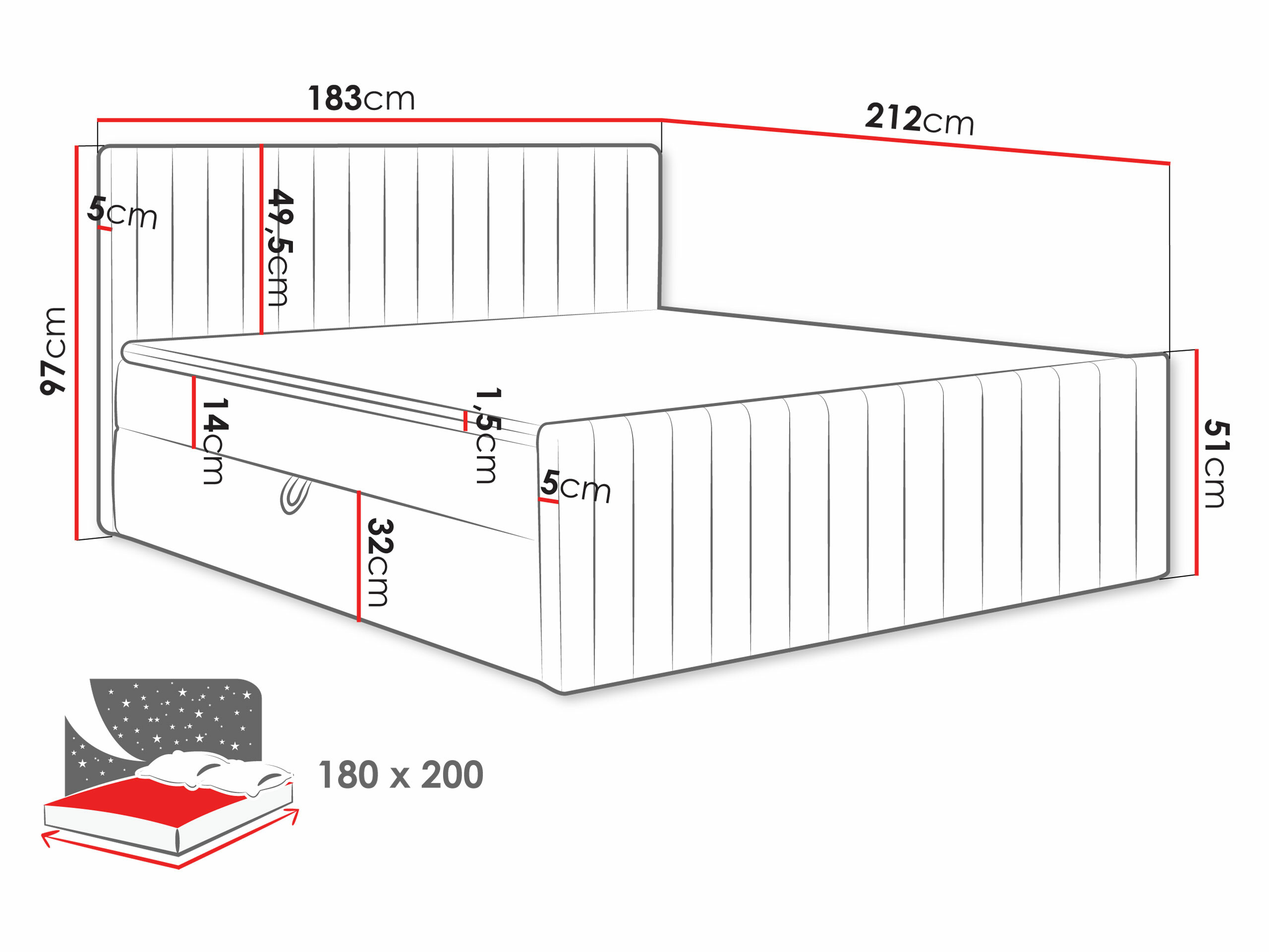 Boxspring Comfivo Apis II (Manila 16)