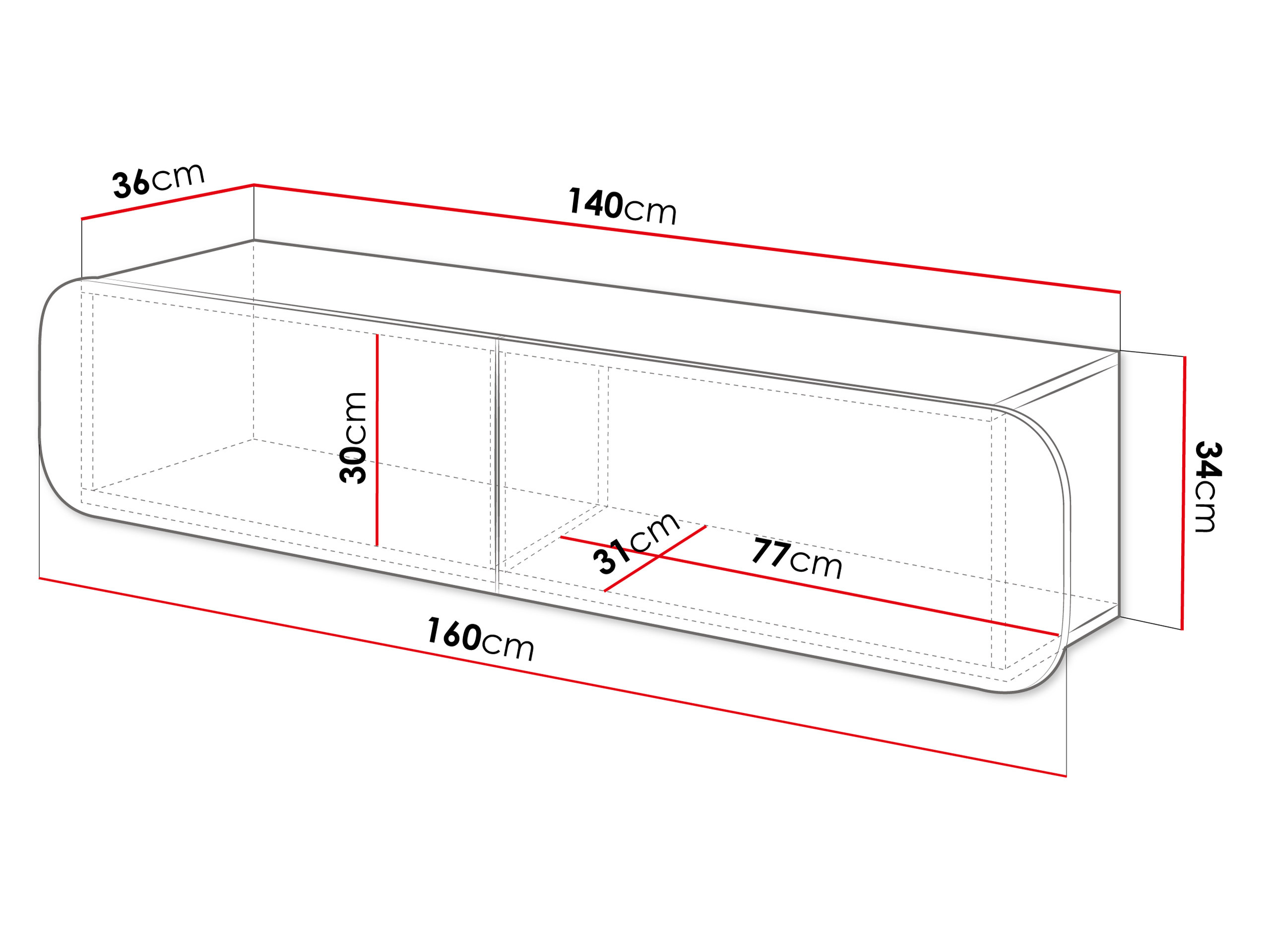 TV-meubel Kingston 180