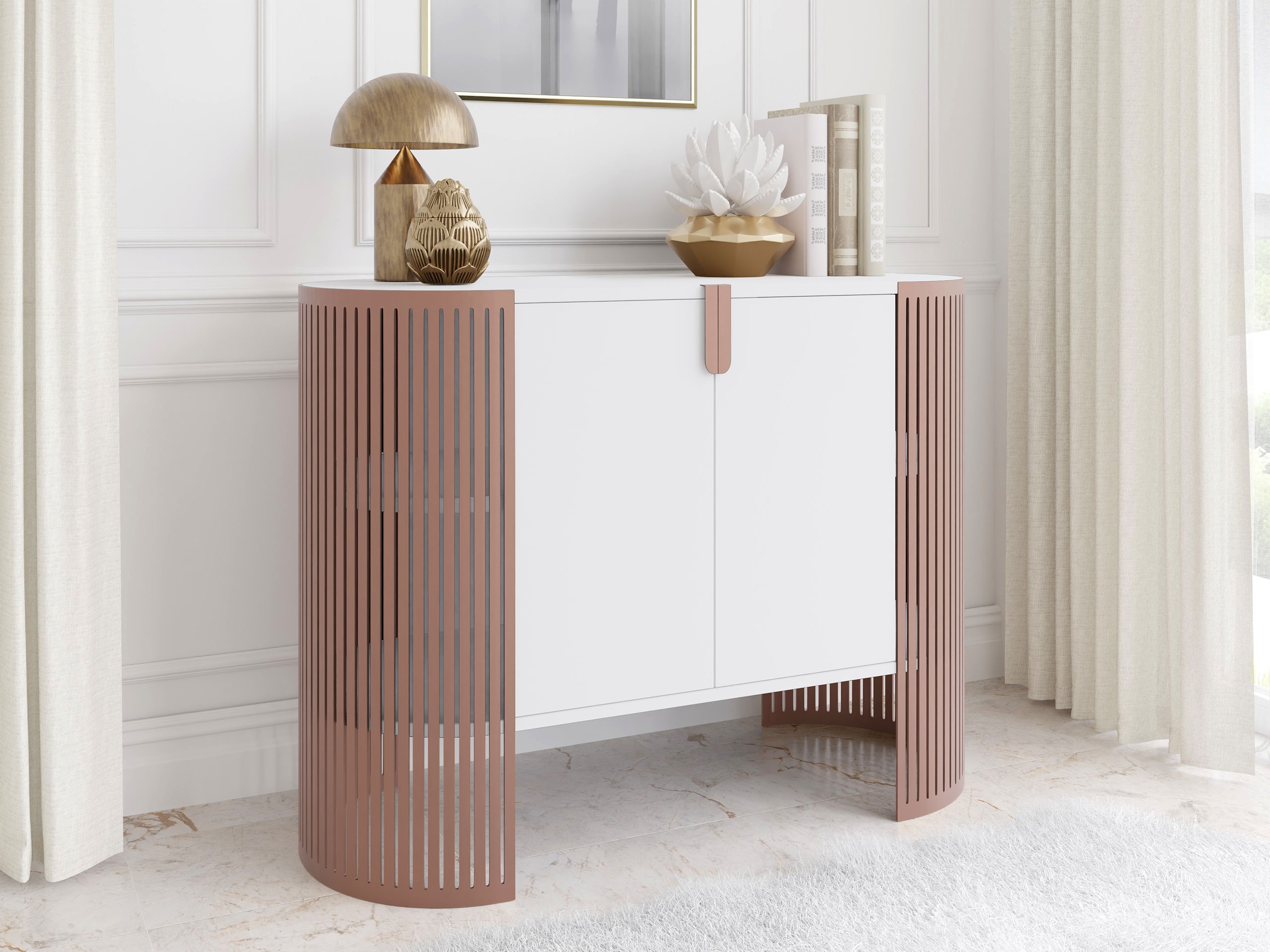 Dressoir Civer I (Roze + Wit)
