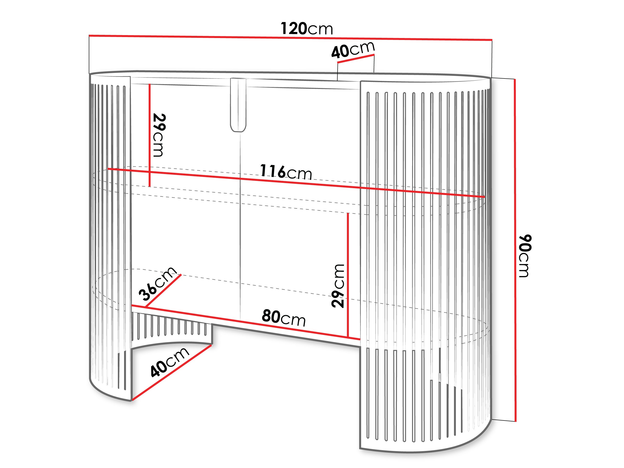 Dressoir Oswego 141 (Roze + Wit marmer)