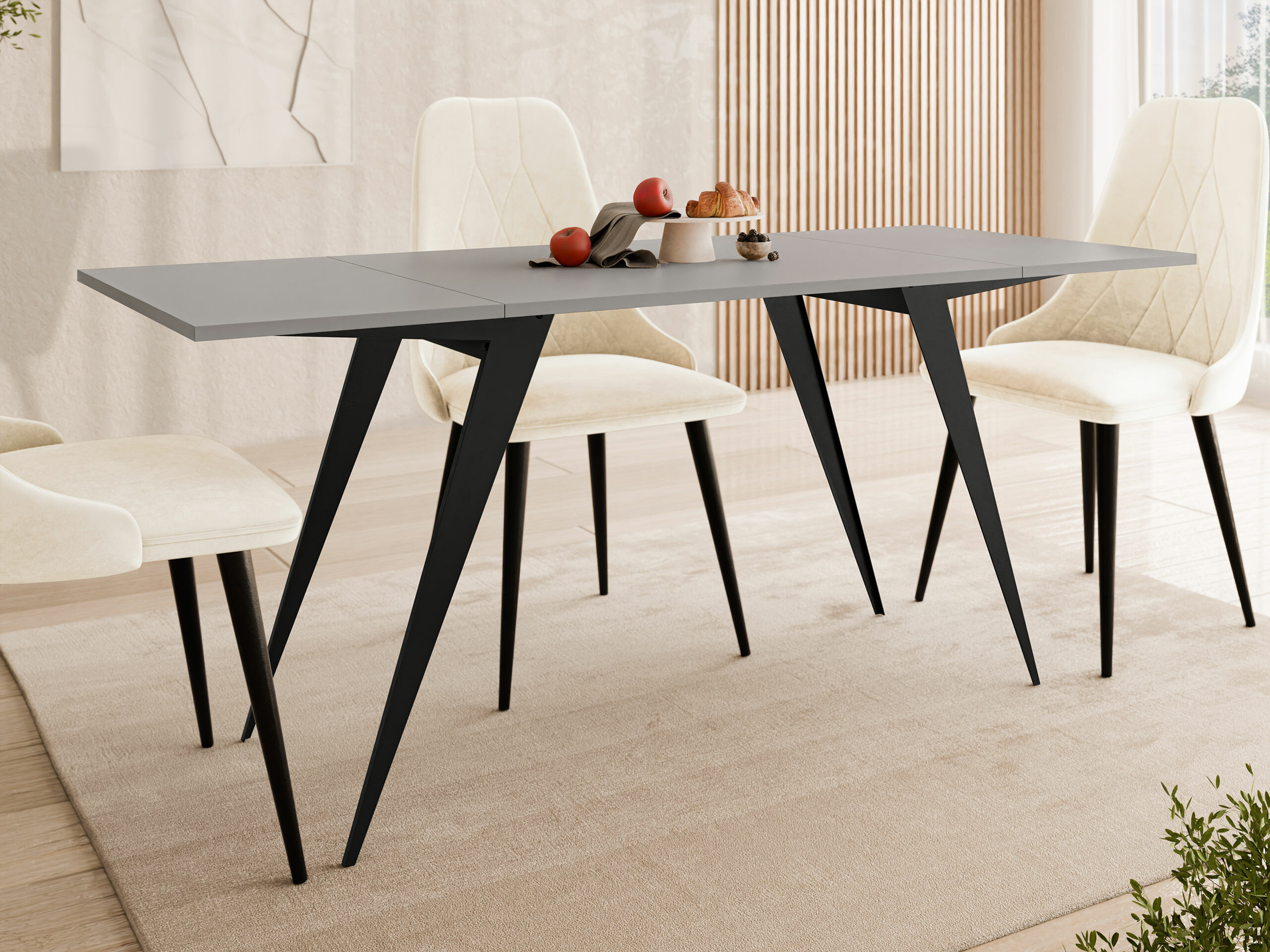 Transformeerbare salontafel Oswego 150 (Grafiet + Zwart)