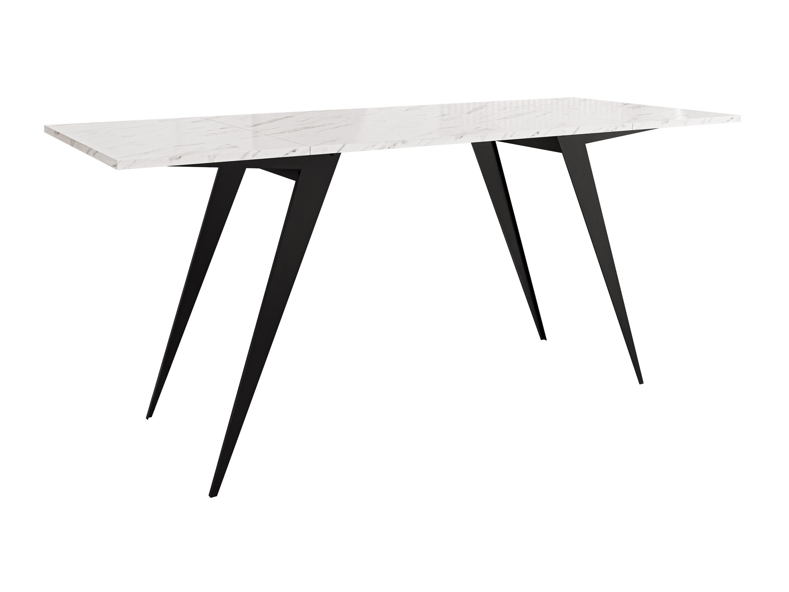 Transformeerbare salontafel Oswego 150 (Wit marmer + Zwart)
