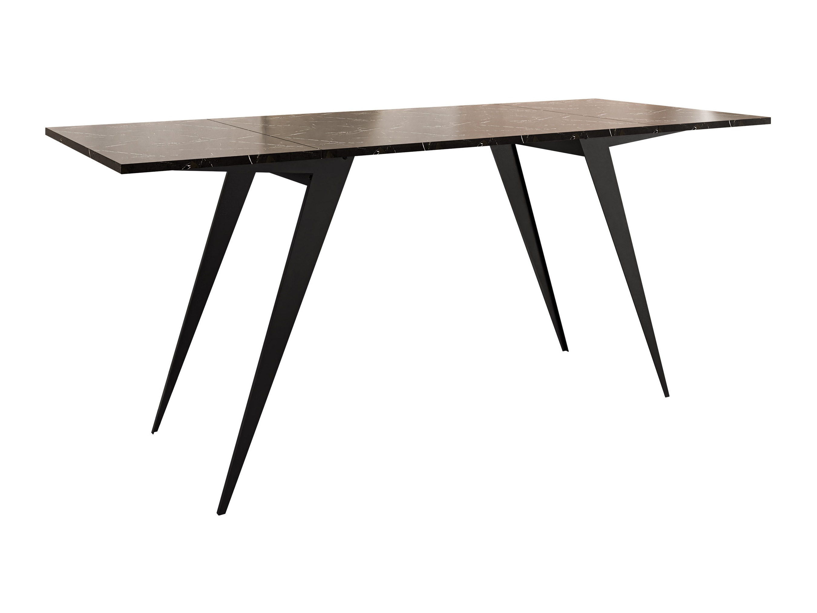 Transformeerbare salontafel Oswego 150 (Zwart marmer + Zwart)