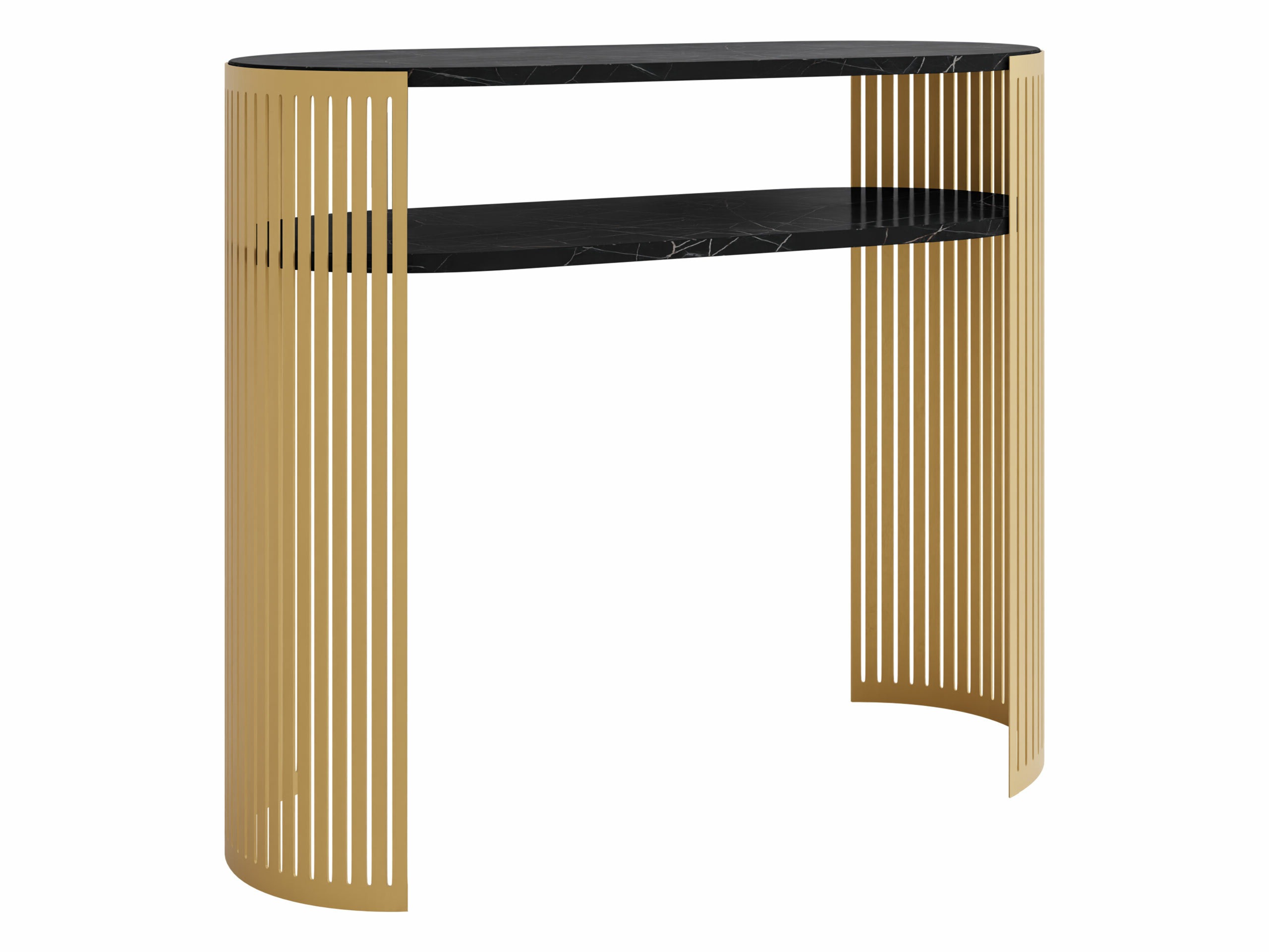Wandtafel Civer II (Gouden + Zwart marmer)