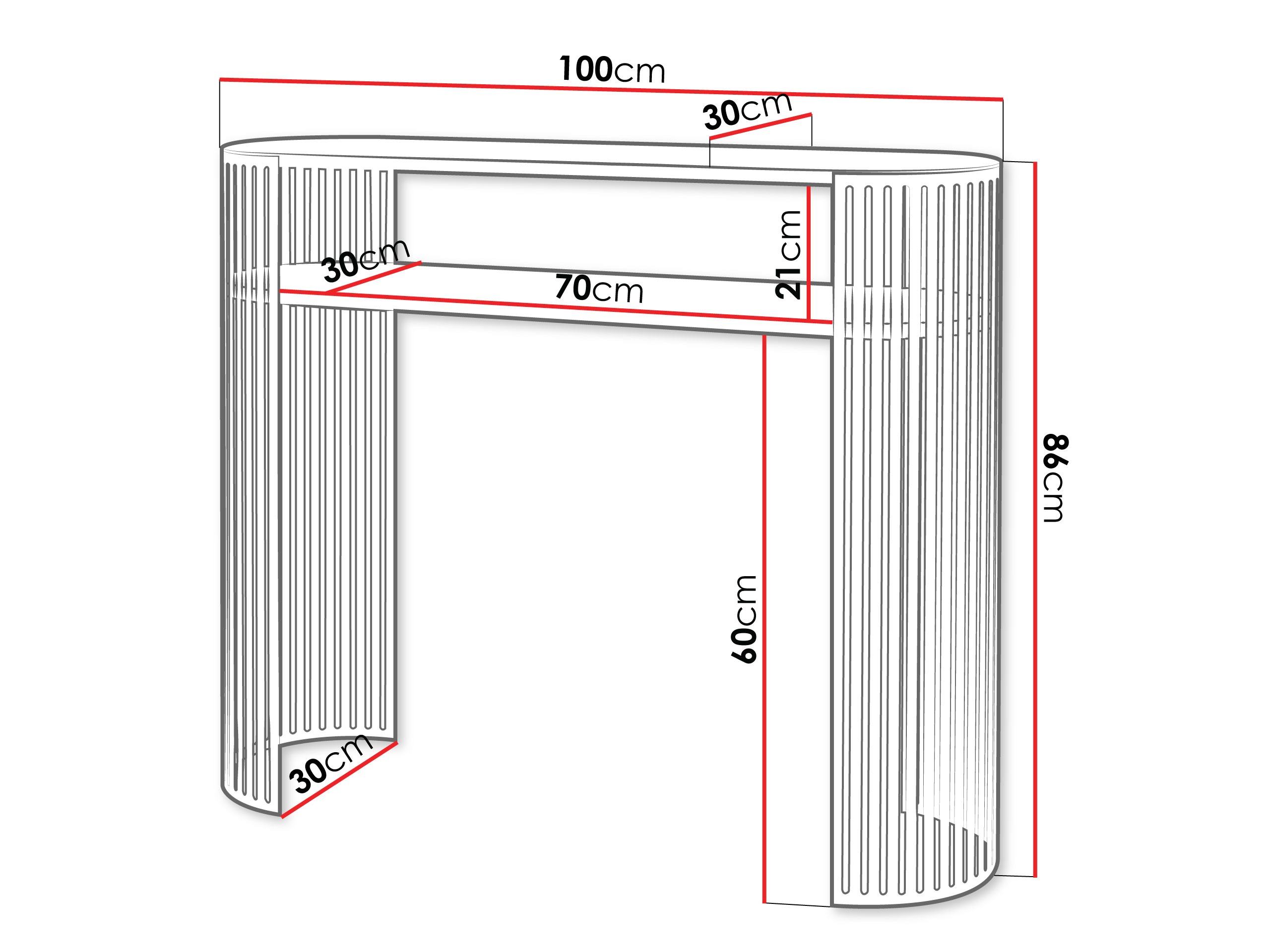 Wandtafel Sordore 133 (Roze + Zwart marmer)