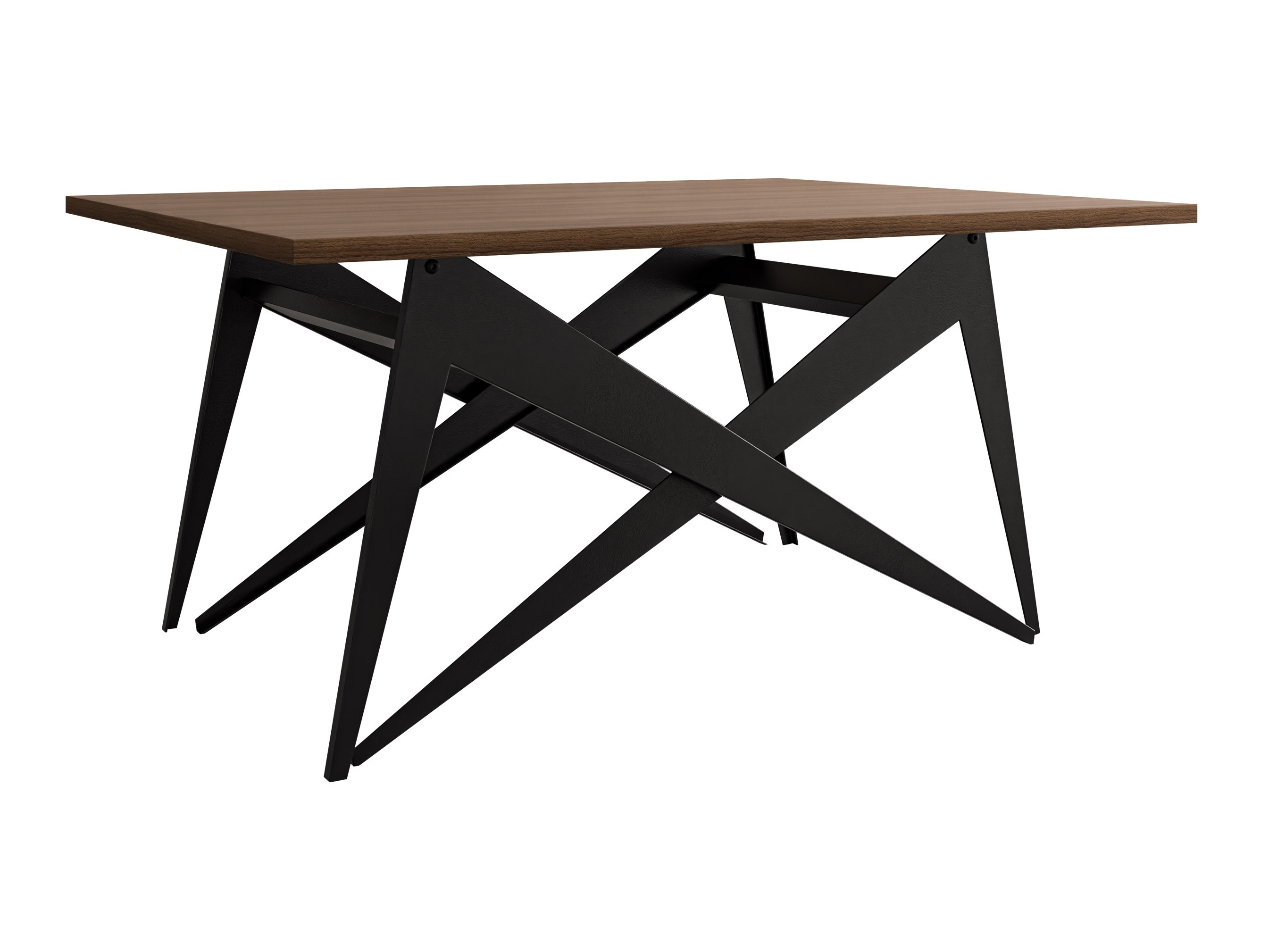 Transformeerbare salontafel Oswego 150 (Notenhout + Zwart)