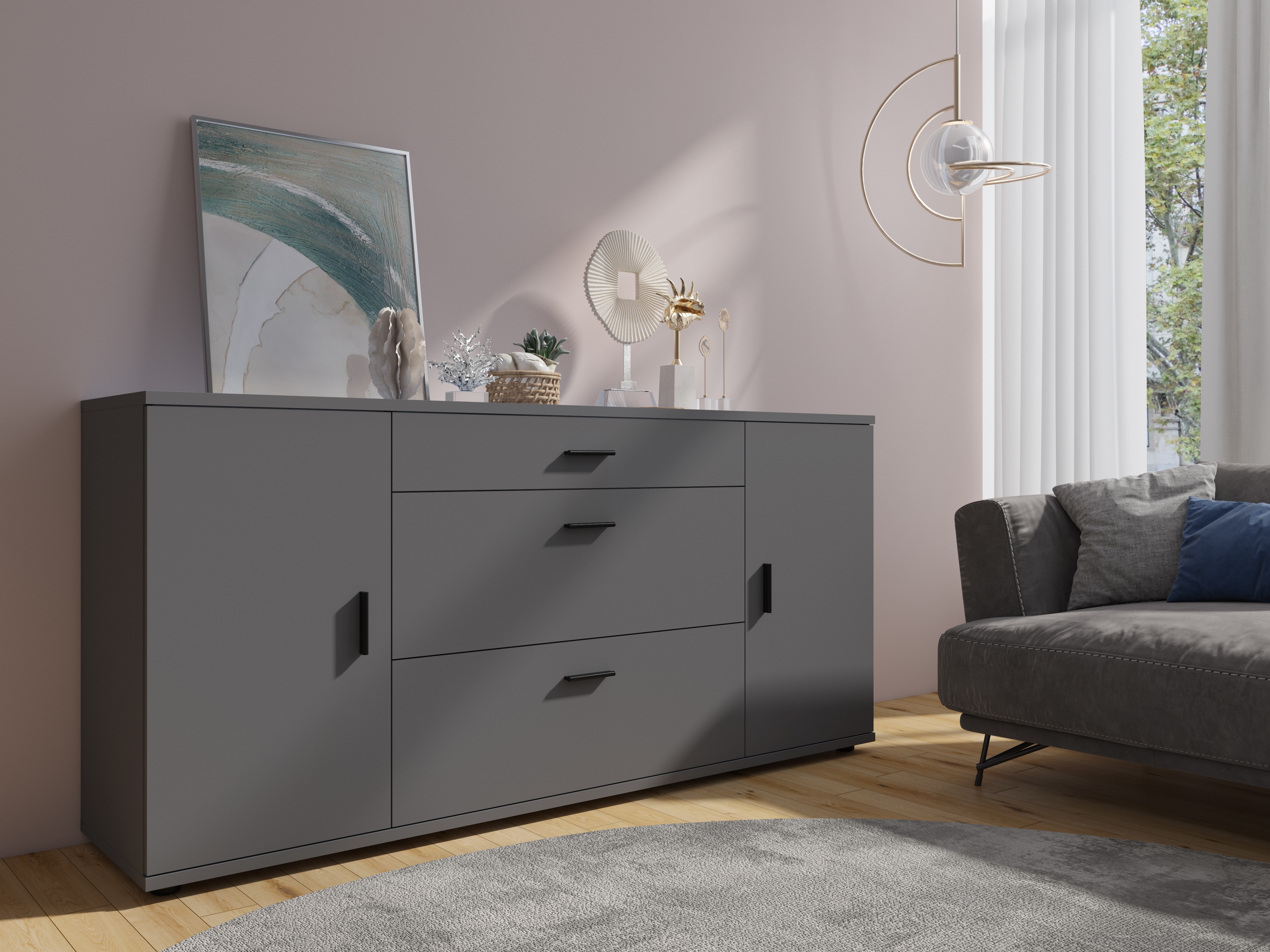 Ladekast Ontario 170 (Grafiet)