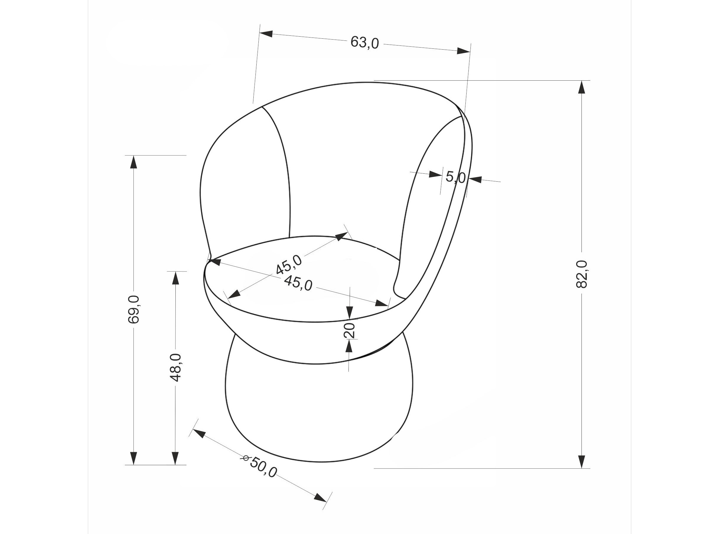 Stoel Houston 2082 (Grijs)