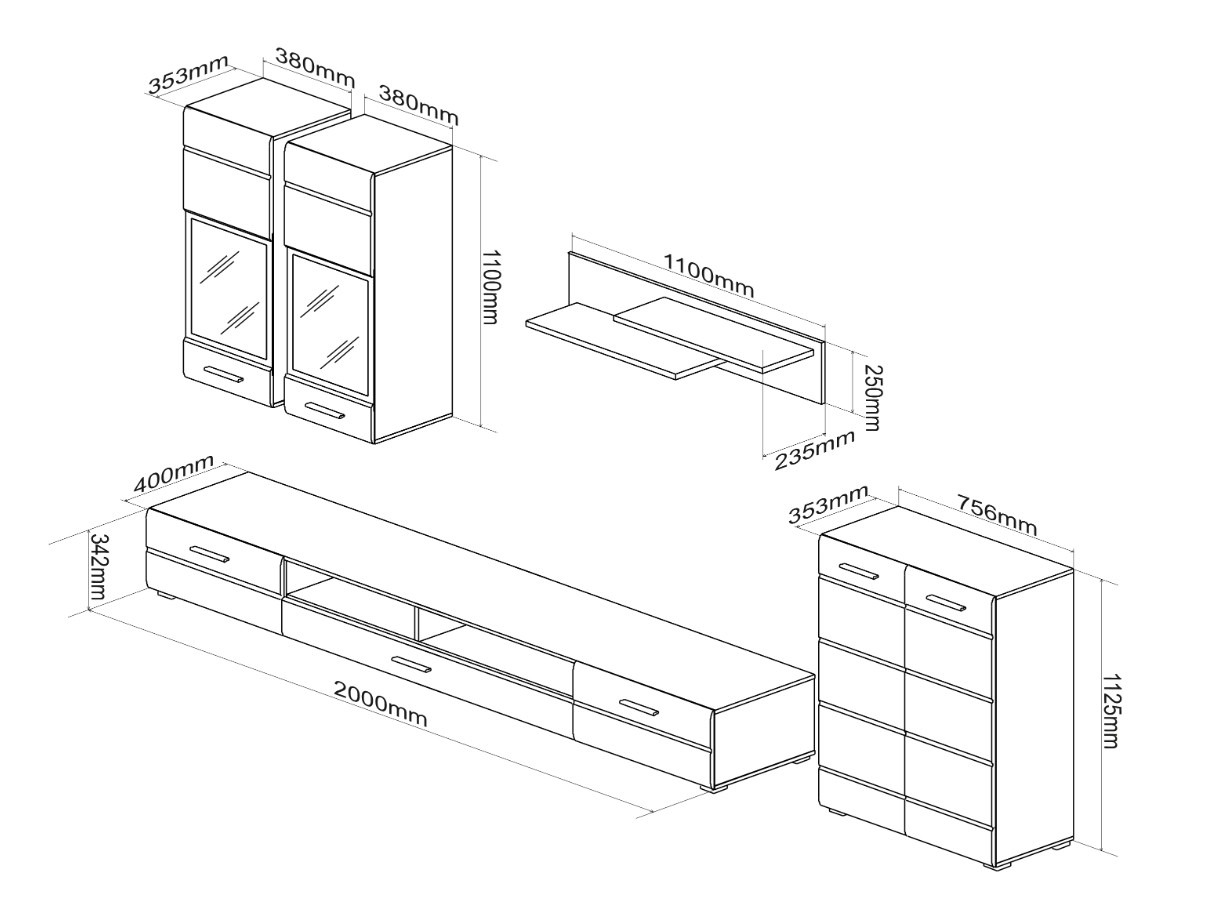 Woonkamerset Houston 2085