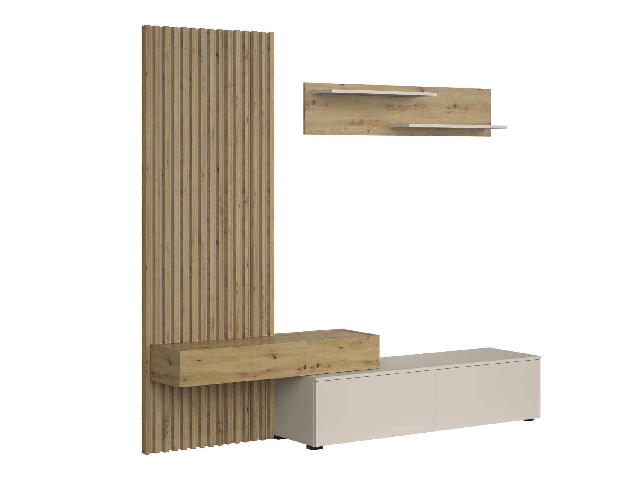 Woonkamerset Houston 2086 (Artisan eiken + Kasjmier)