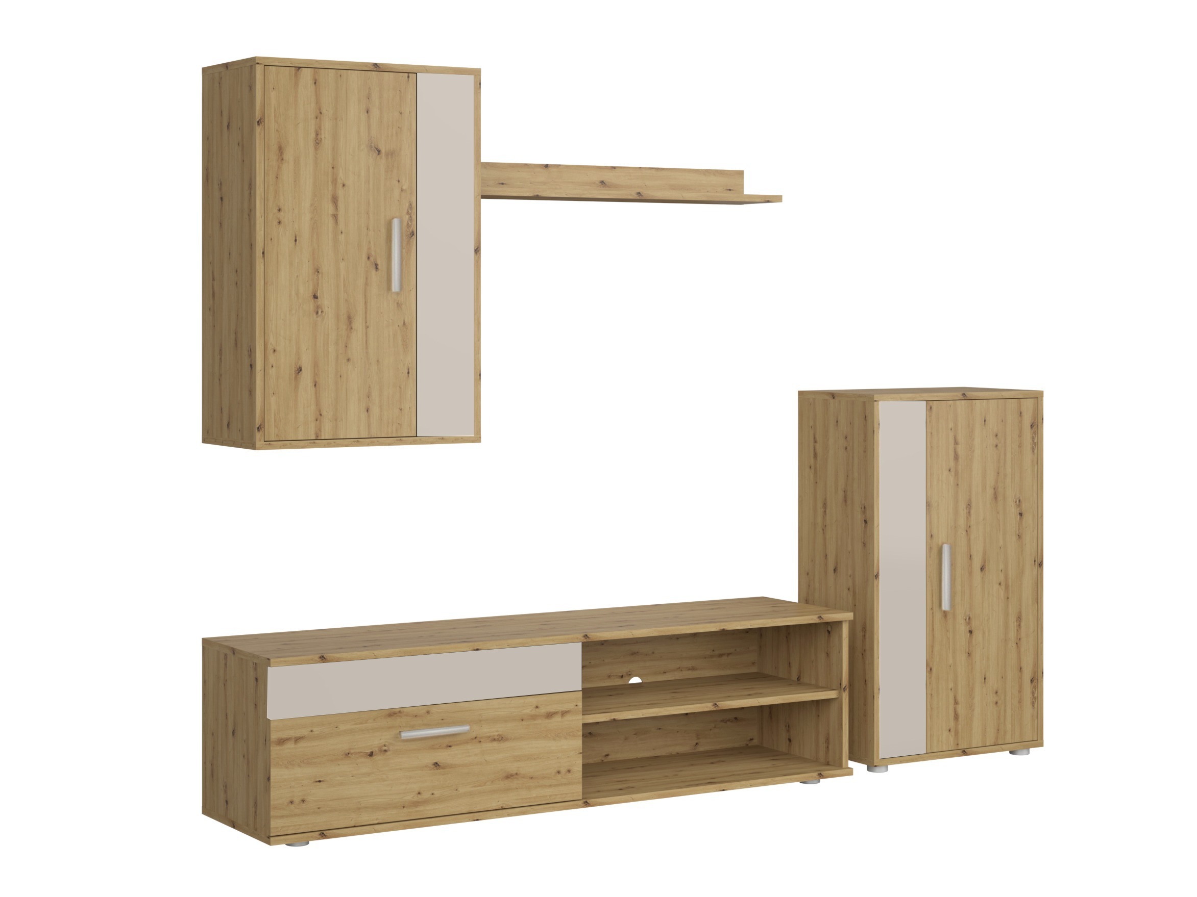 Woonkamerset Houston 2087 (Artisan eiken + Kasjmier)