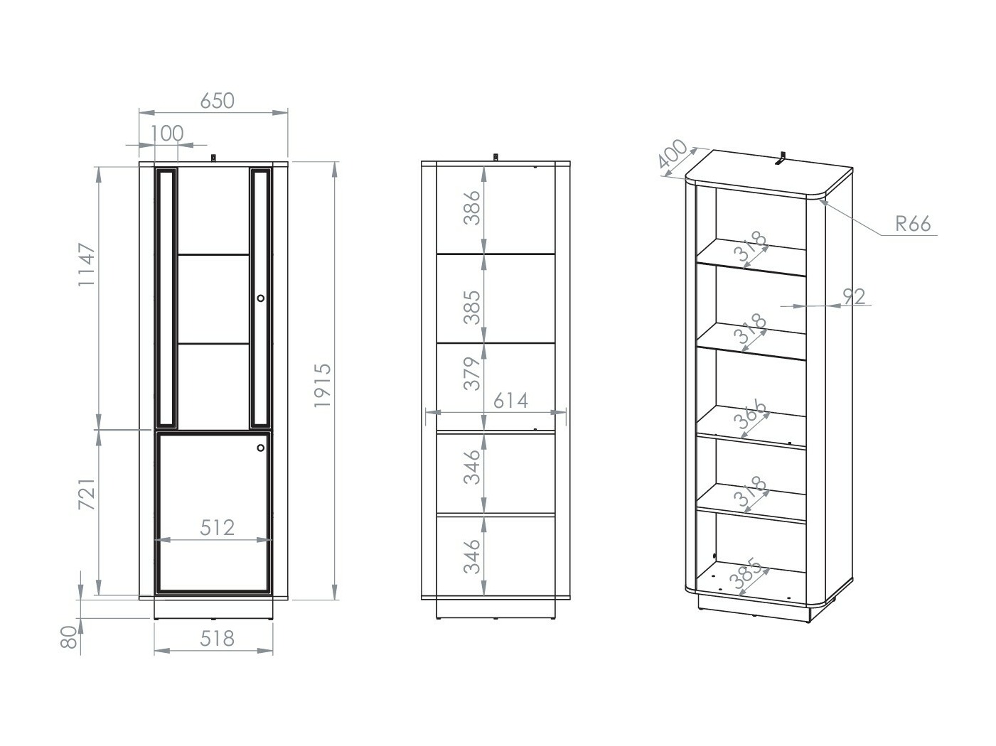 Boekenkast Cavrome 104